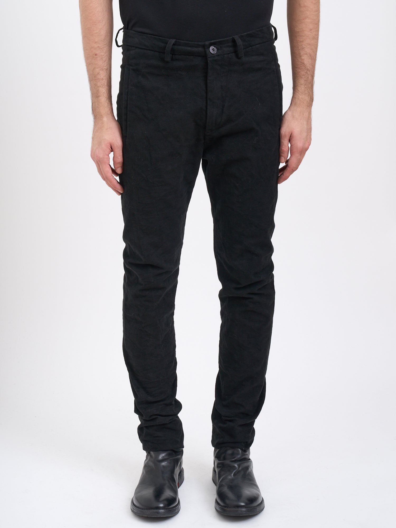 POEME BOHEMIEN Slim Fit Cotton Trousers - Model Size 48