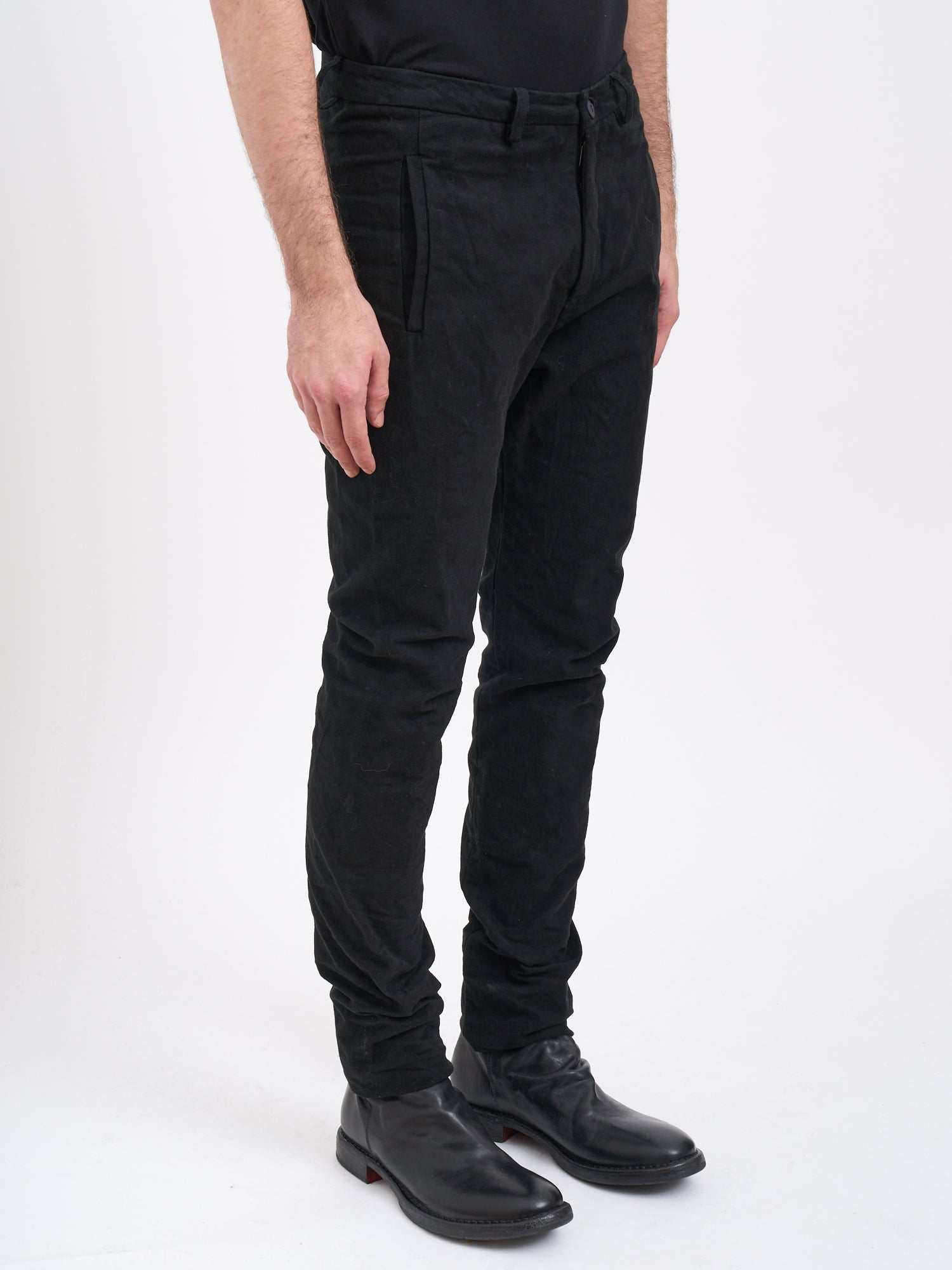 POEME BOHEMIEN Slim Fit Cotton Trousers - Model Size 48