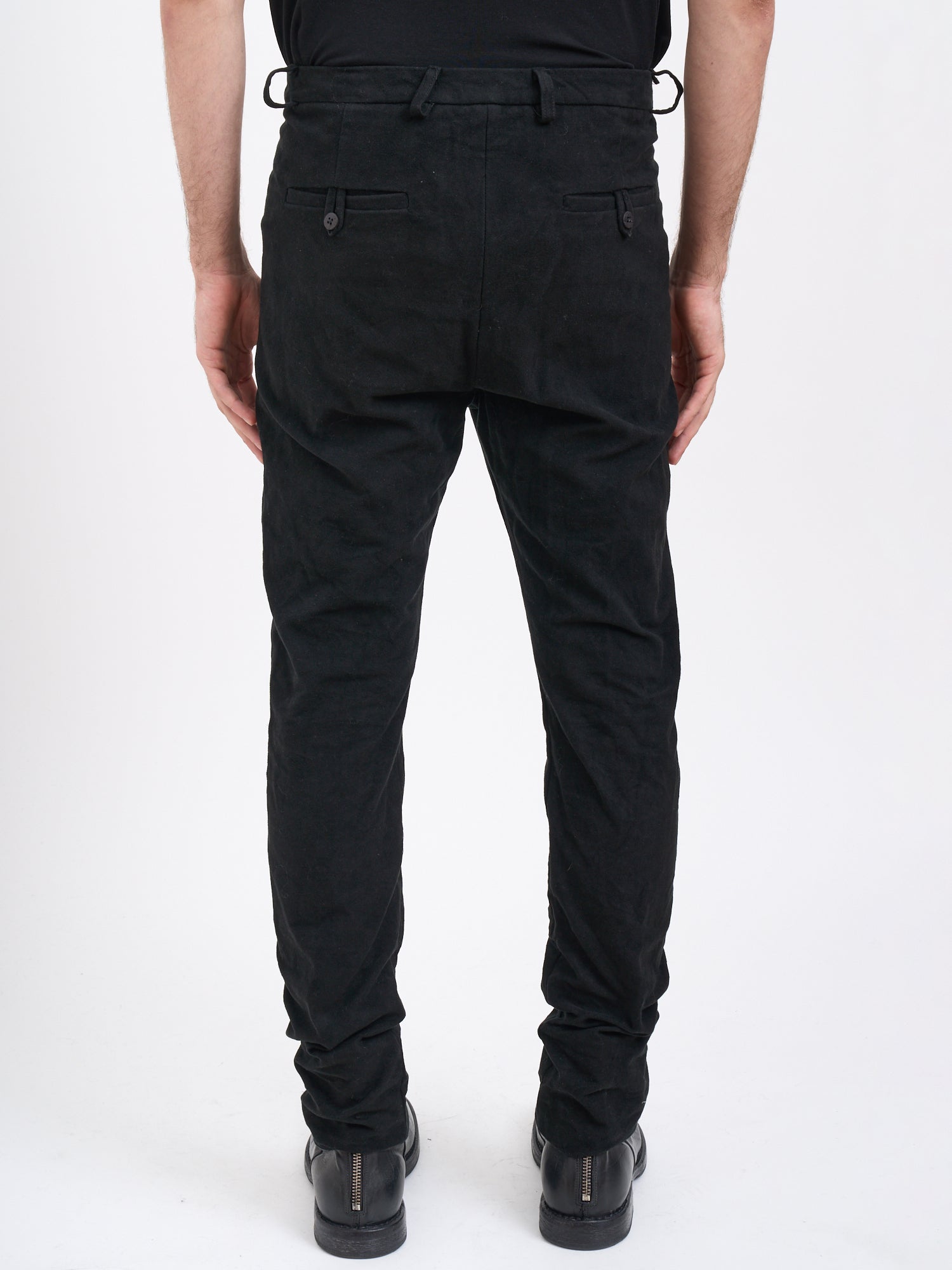 POEME BOHEMIEN Slim Fit Cotton Trousers - Model Size 48