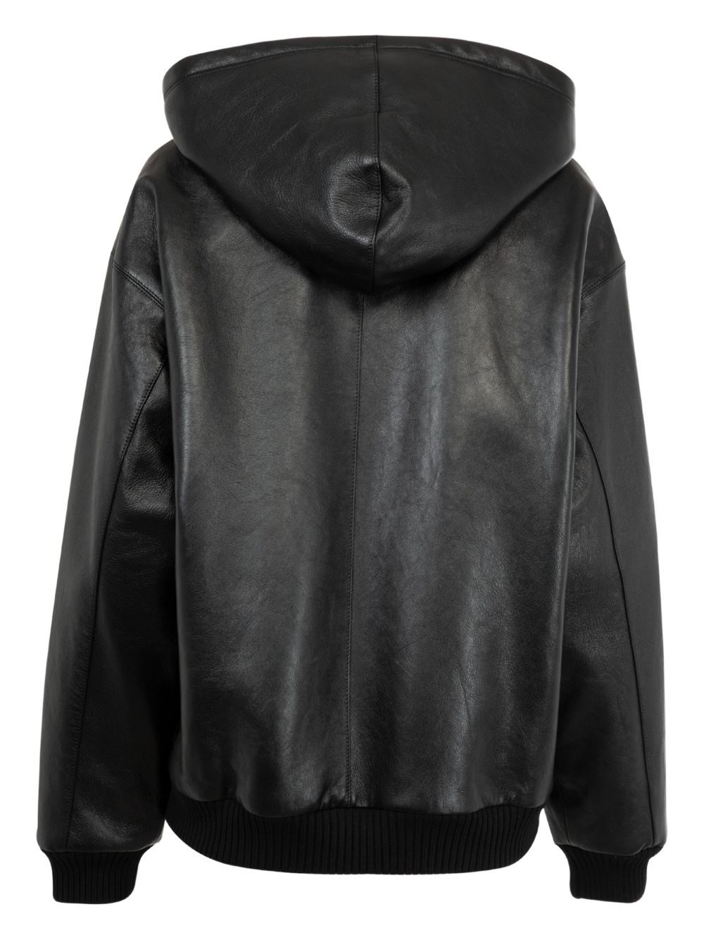 MIU MIU Women's Leather Jacket with Hood