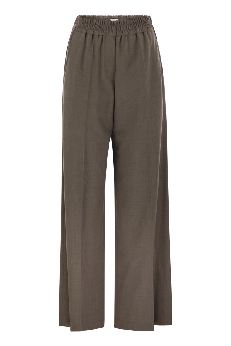 BRUNELLO CUCINELLI Tropical Luxury Wool Loose Trousers - Women’s FW25