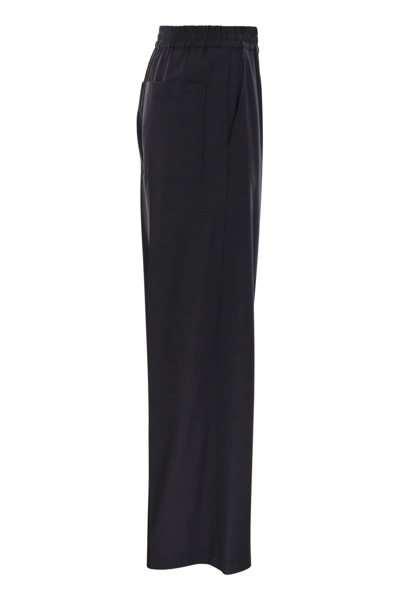 BRUNELLO CUCINELLI Tropical Luxury Wool Loose Trousers