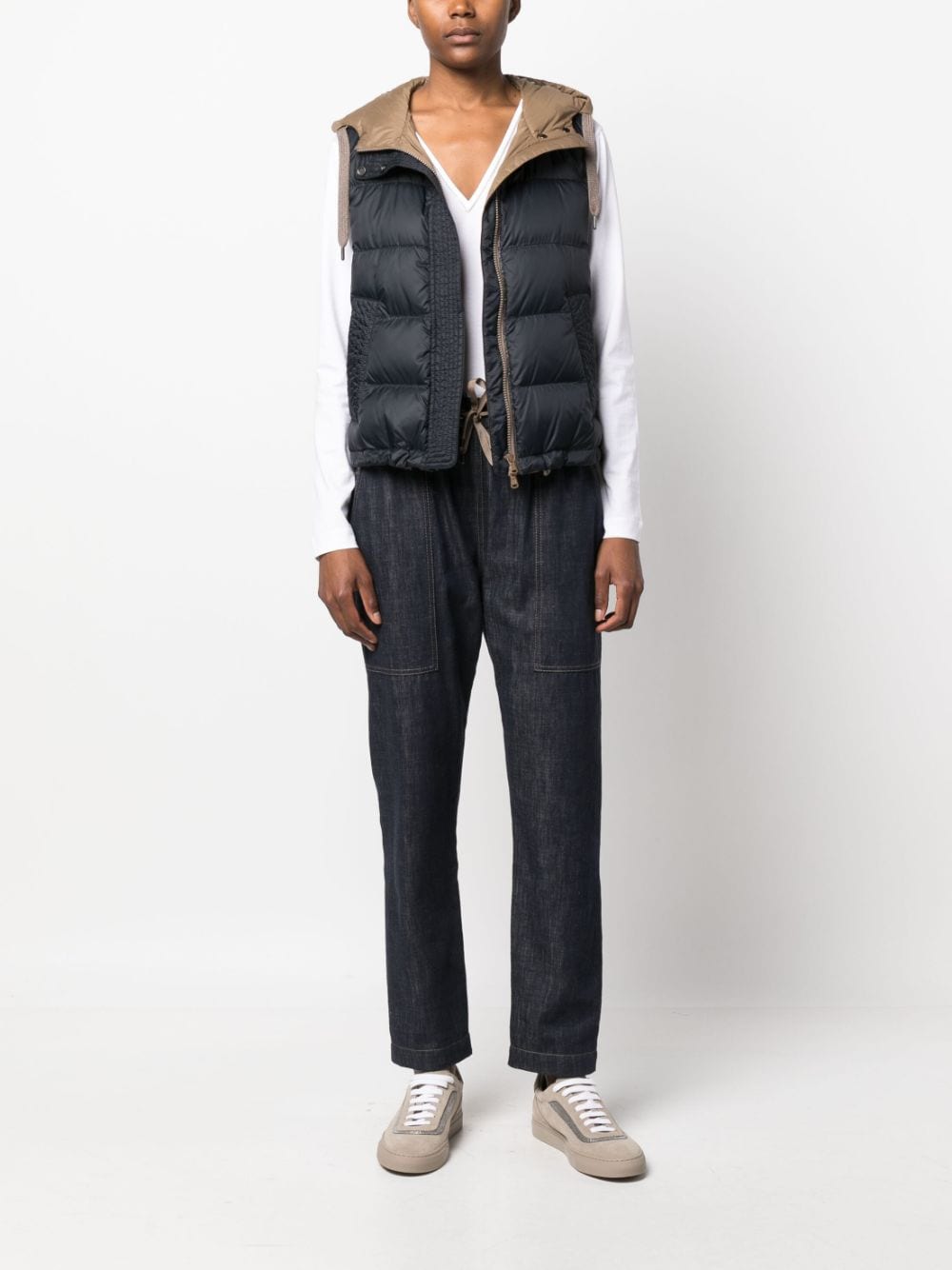BRUNELLO CUCINELLI Padded Hooded Vest for Women
