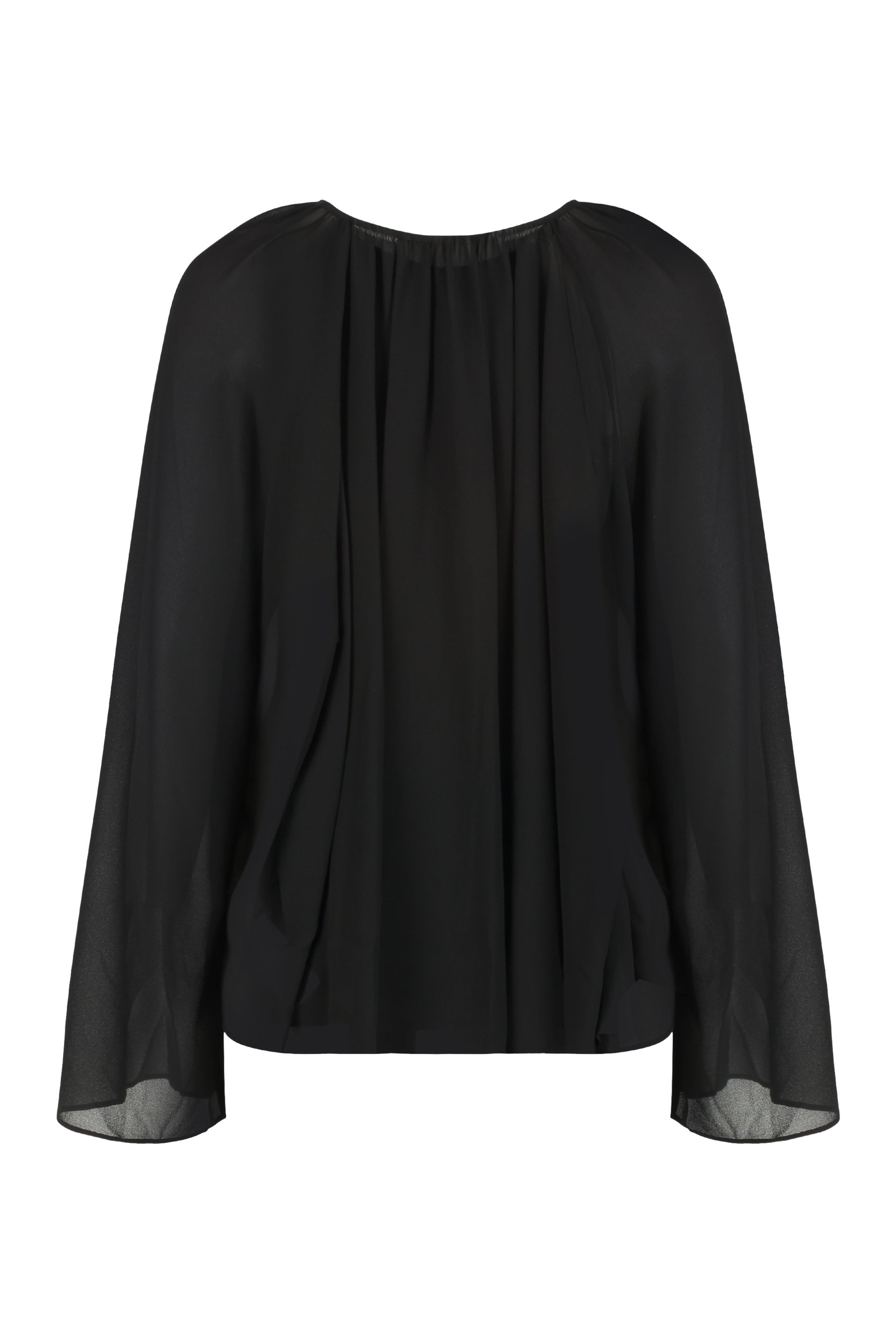 MICHAEL MICHAEL KORS Creased Pleated Blouse with Front Bow