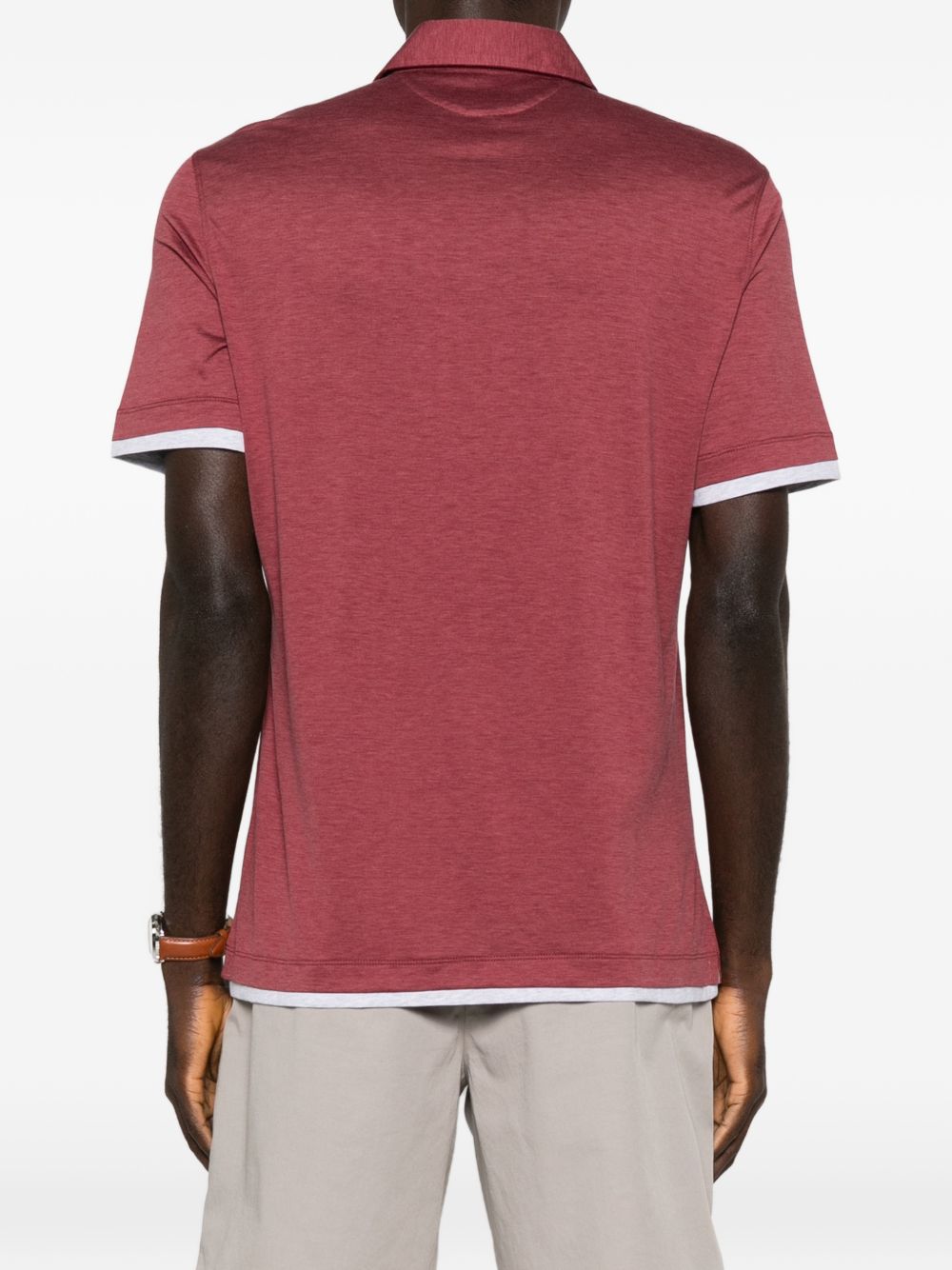 BRUNELLO CUCINELLI Silk and Cotton Polo Shirt for Men