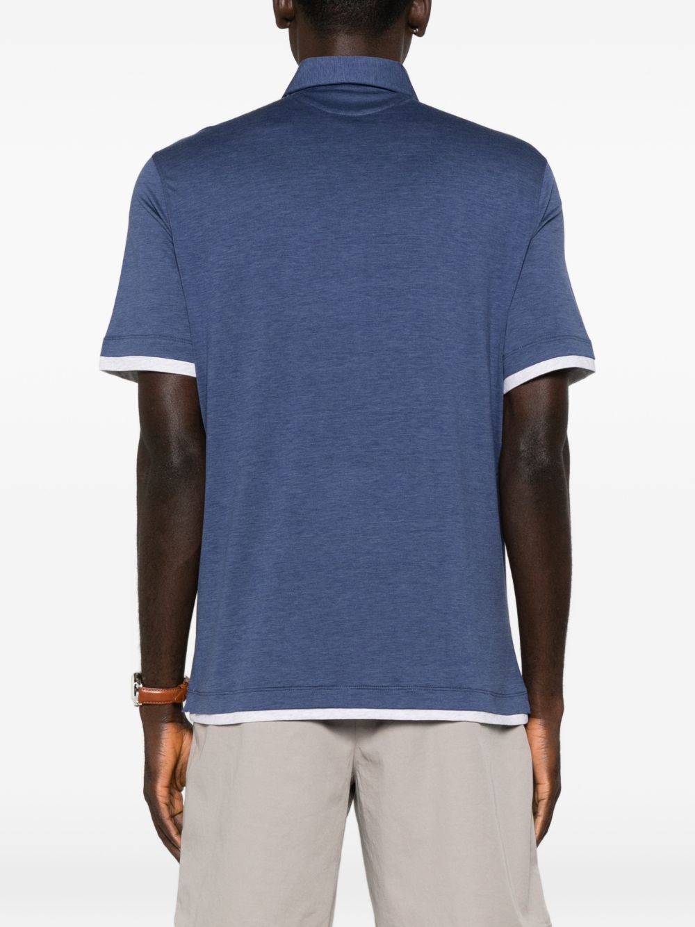 BRUNELLO CUCINELLI Silk and Cotton Polo Shirt for Men - SS26