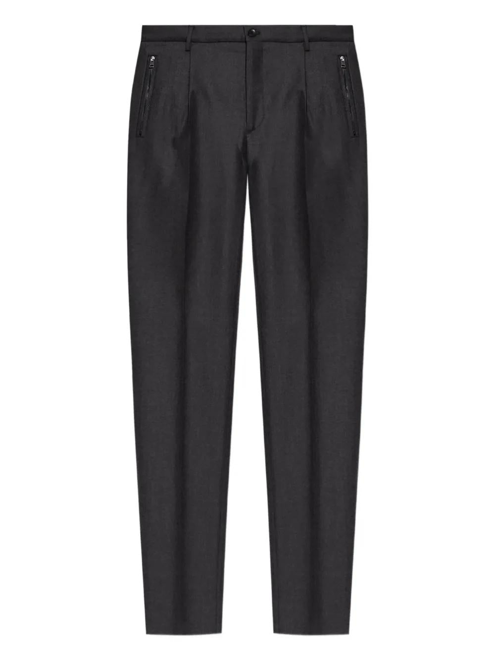 ETRO Men's Pleated Trousers with Zip Detail