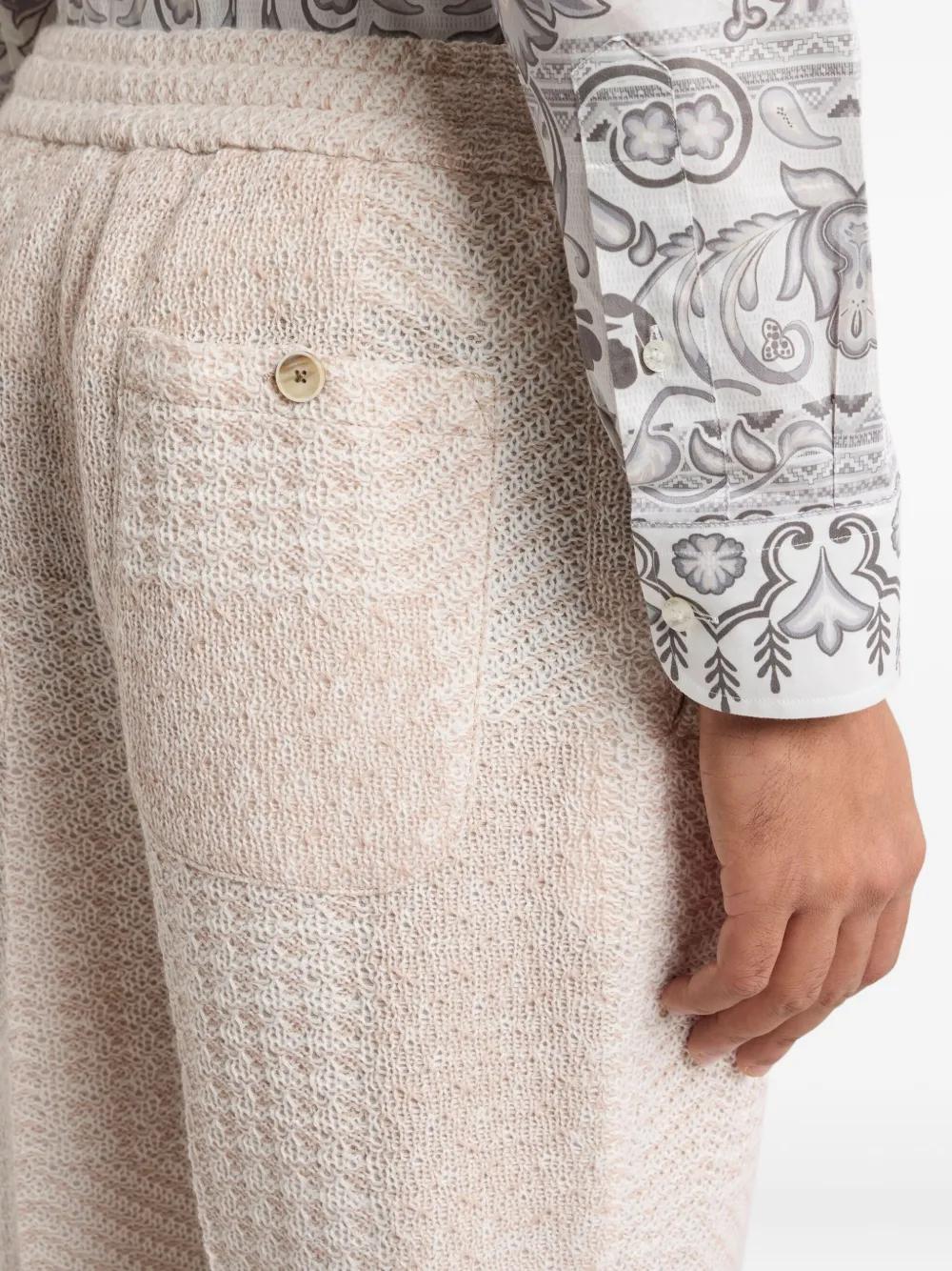 ETRO Textured Regular-Fit Straight-Leg Pants