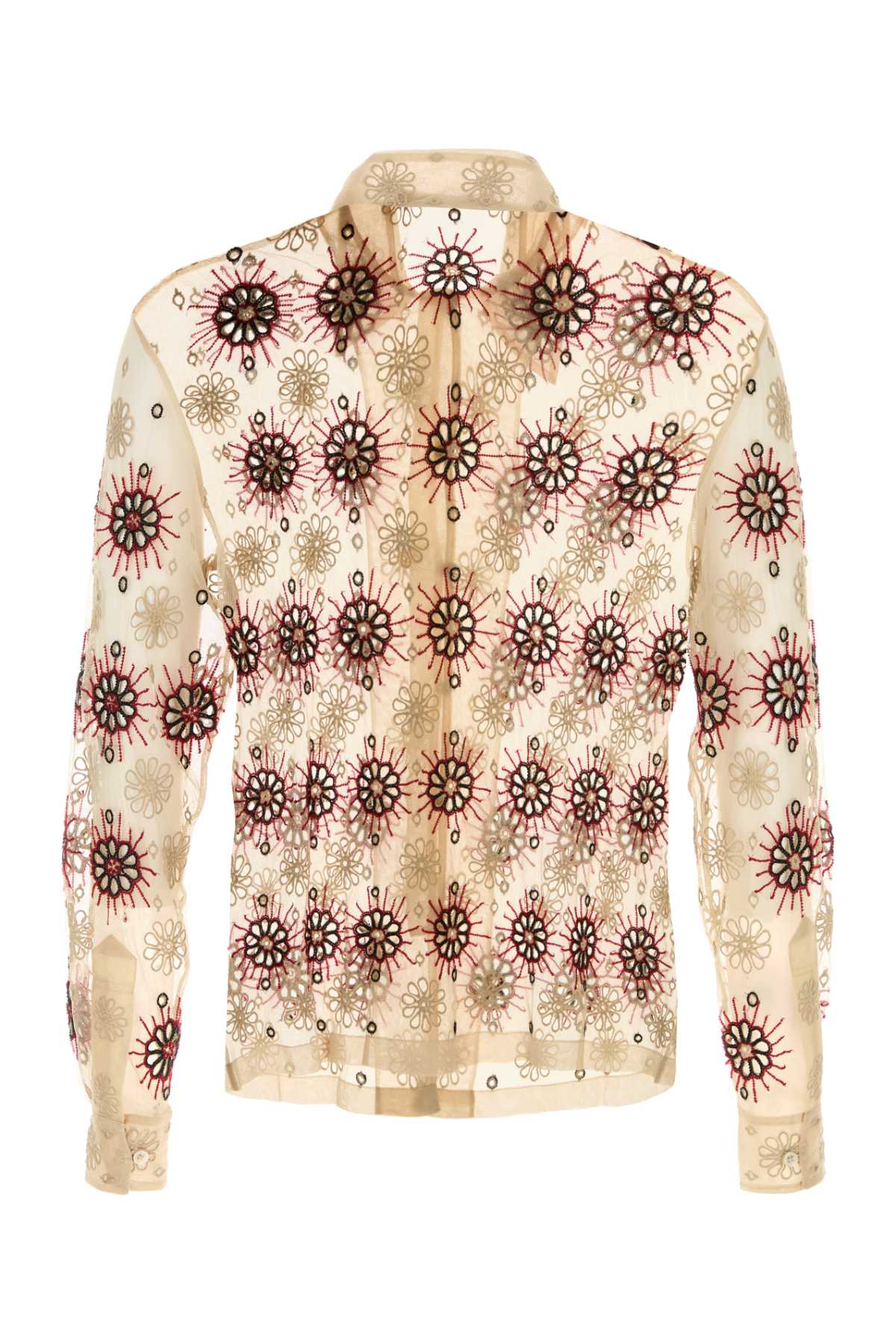 BODE Embellished Tulle Solarium Long Sleeve Shirt