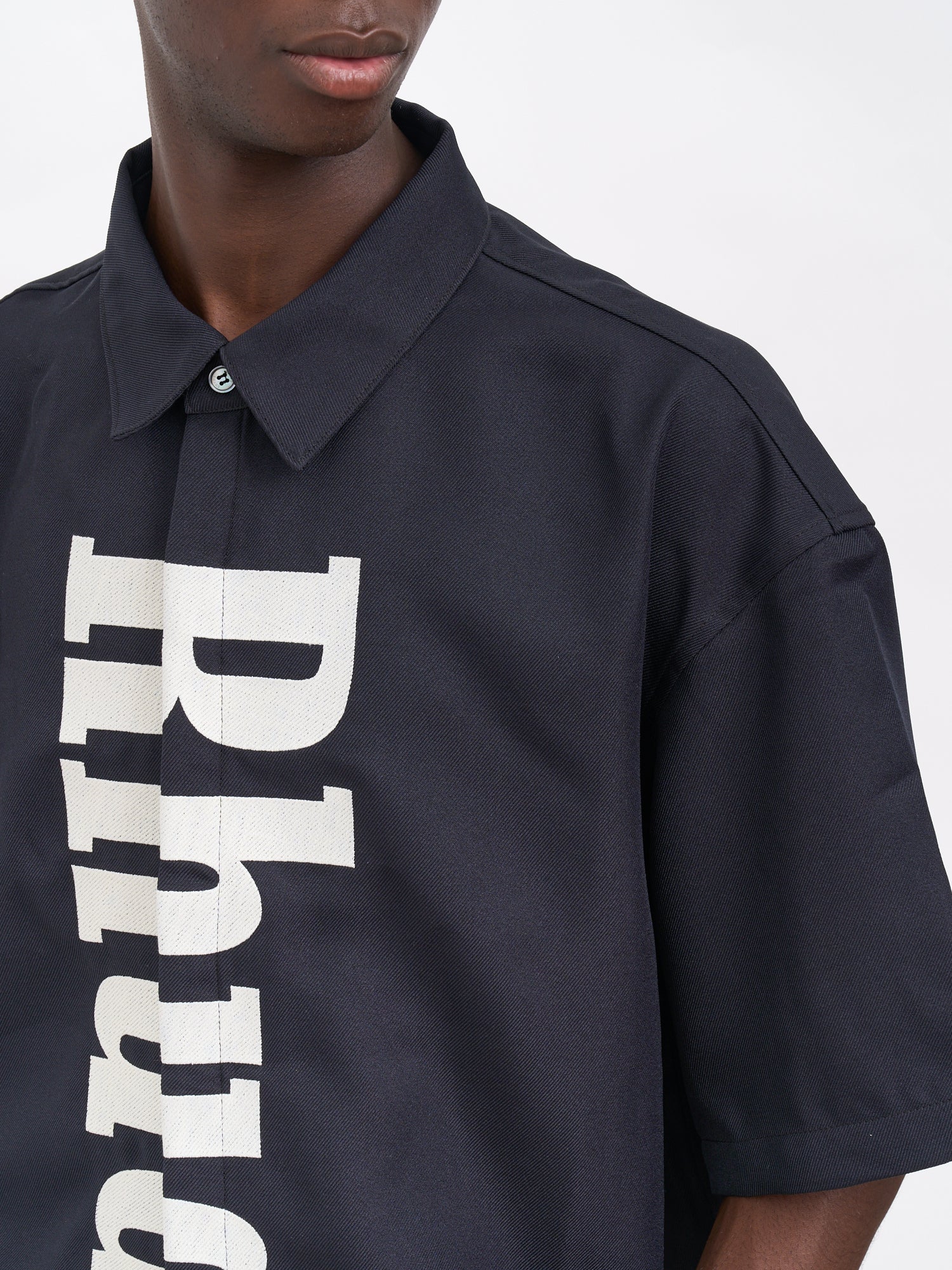 RHUDE Center Logo Short Sleeve Shirt - Size M