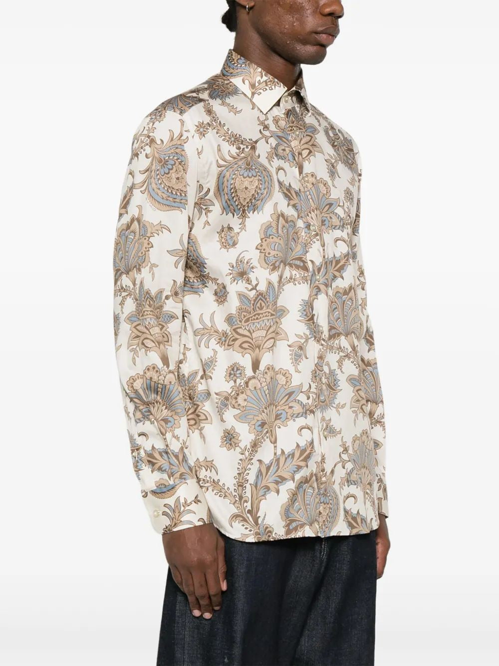 ETRO Stylish Print On Beige Base Men's Shirt for SS25