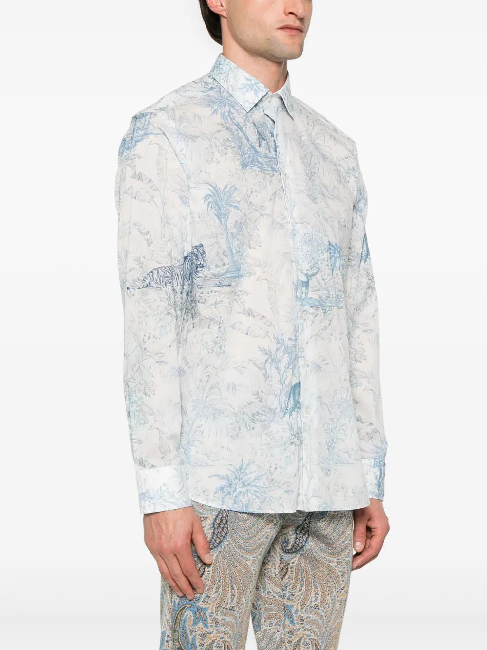 ETRO Mini Print Short Sleeve Shirt for Men - SS25