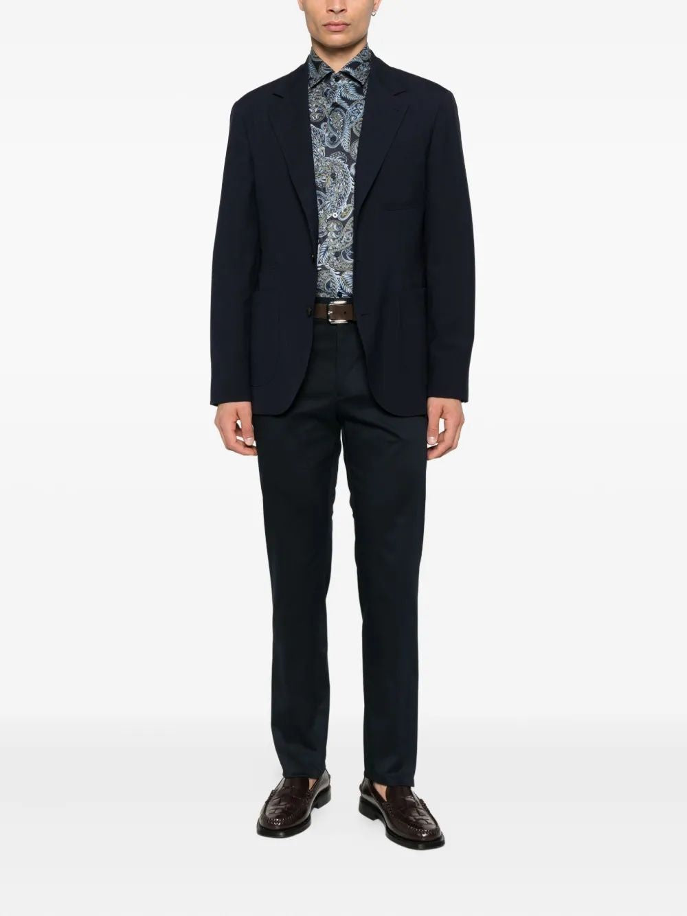 ETRO Men’s Print On Blue Base Shirt