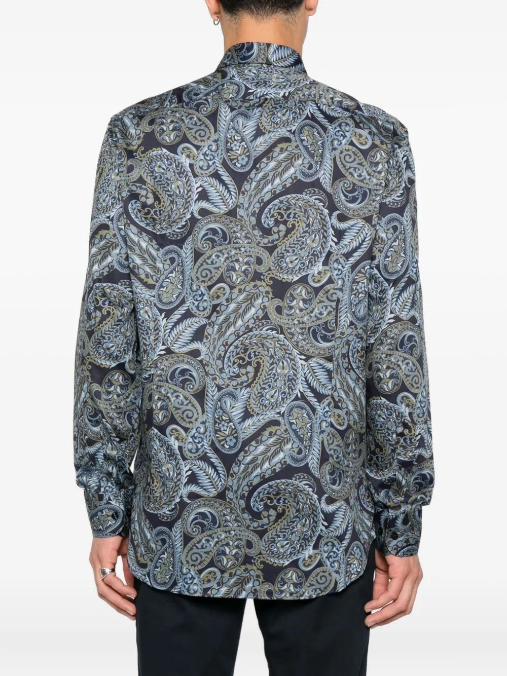 ETRO Men’s Print On Blue Base Shirt