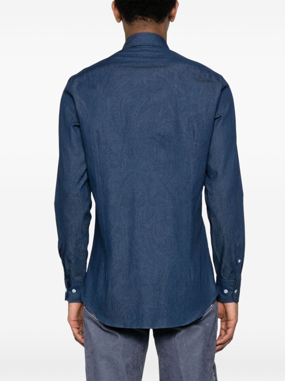 ETRO Classic Cotton Shirt with Embroidered Logo
