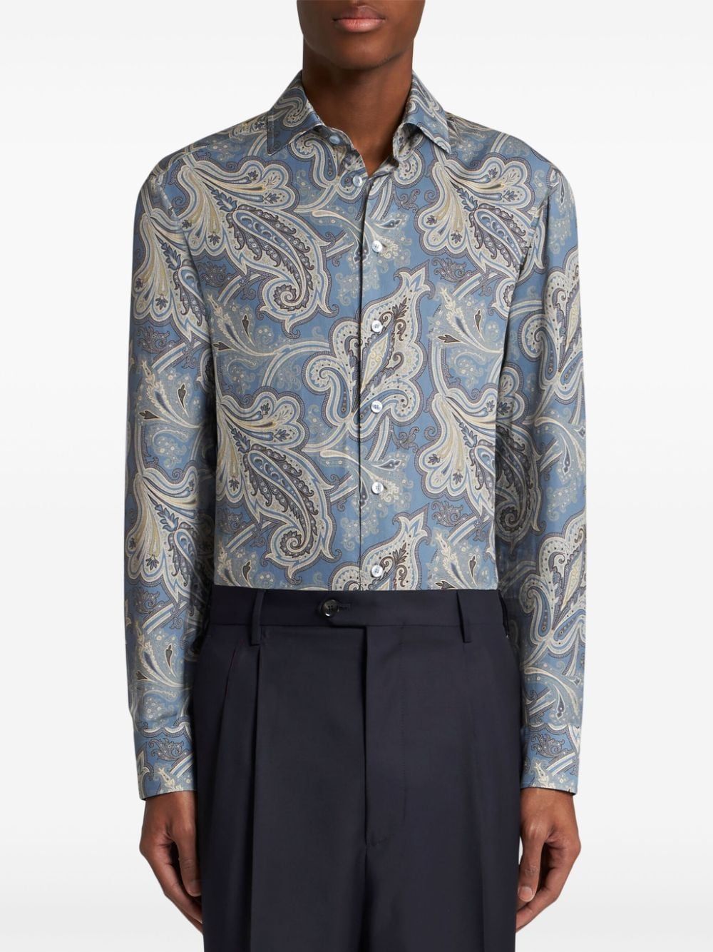 ETRO Men's 3-Fabrics Mini Dress Shirt