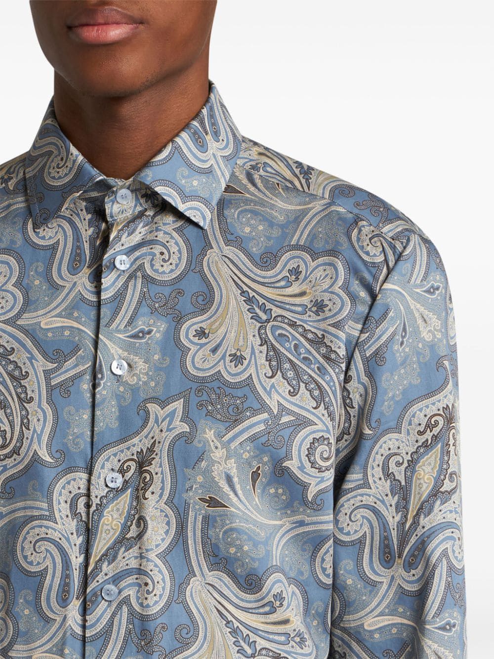 ETRO Men's 3-Fabrics Mini Dress Shirt
