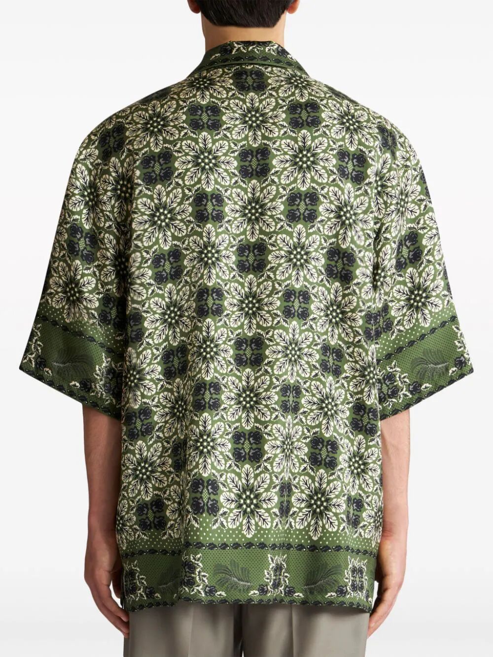 ETRO Boxy Short Sleeve Silk Shirt