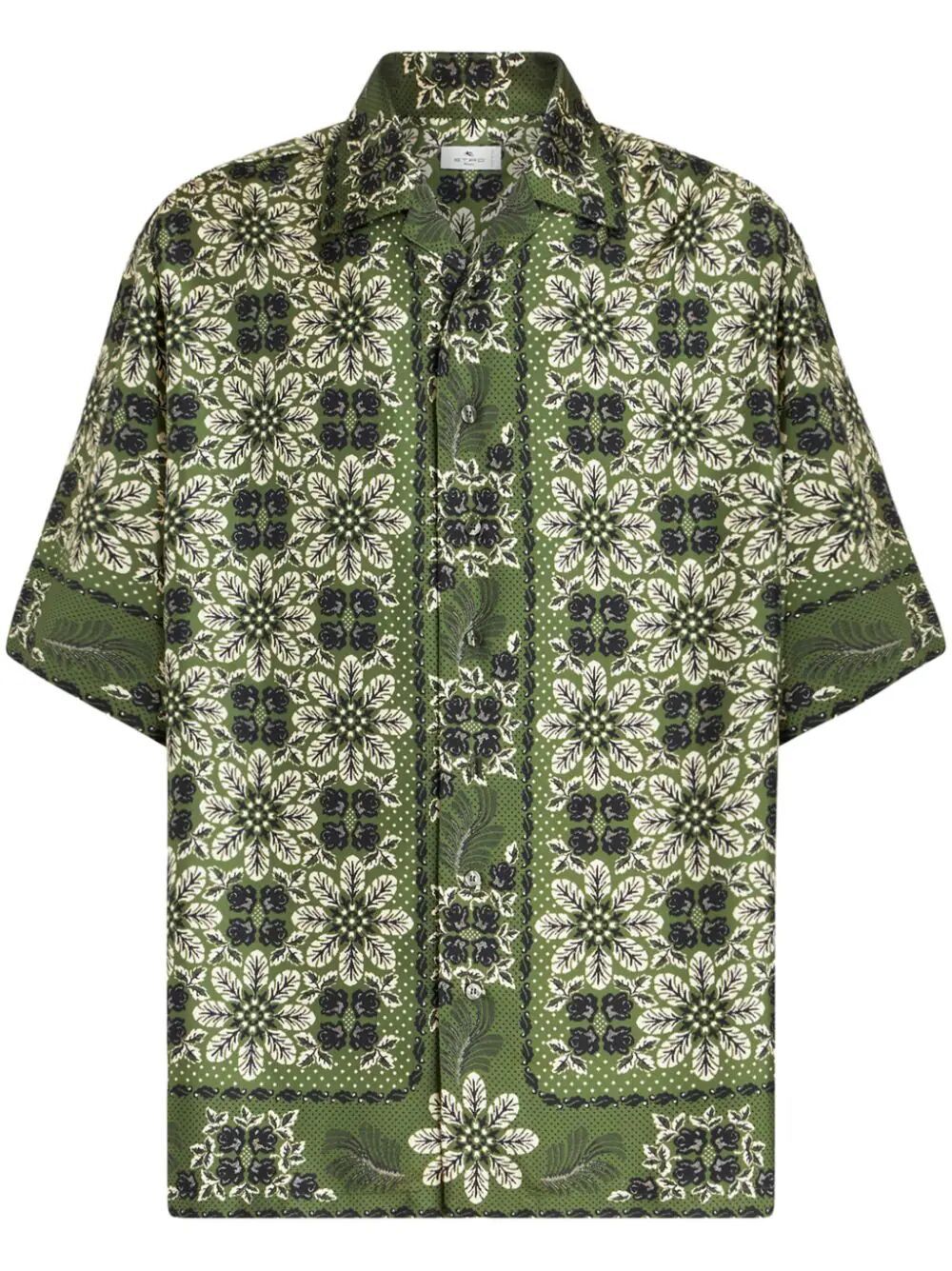 ETRO Boxy Short Sleeve Silk Shirt