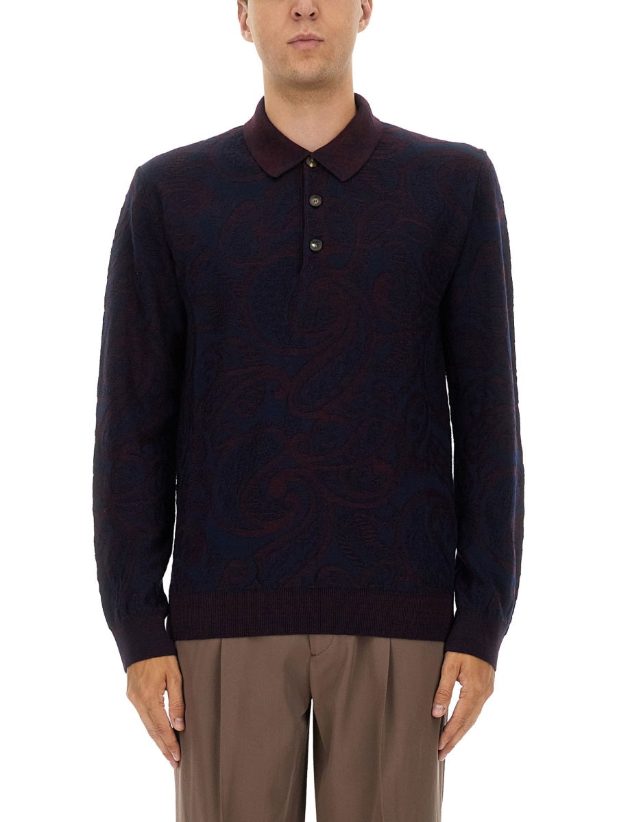 ETRO Longsleeved Polo Shirt - Size L