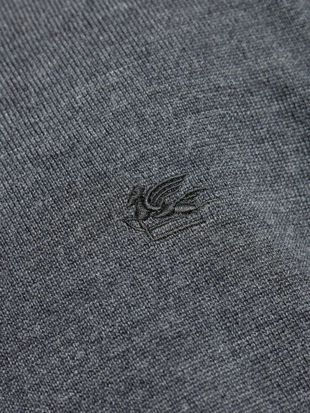 ETRO Logo-Embroidered Wool Turtleneck Sweater