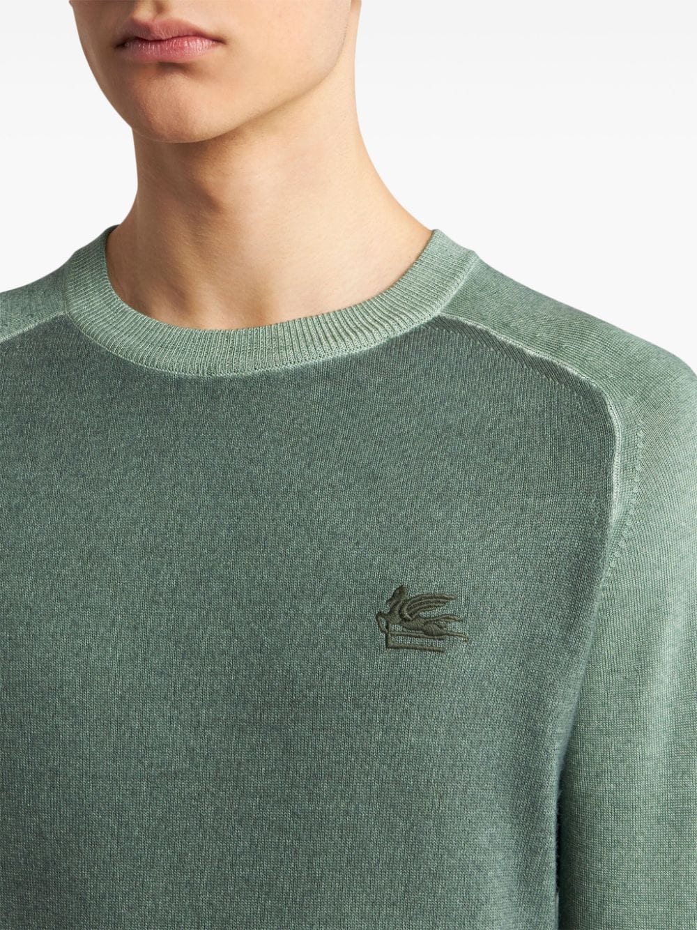 ETRO Fine Knit Wool Crew Neck Sweater - Men's