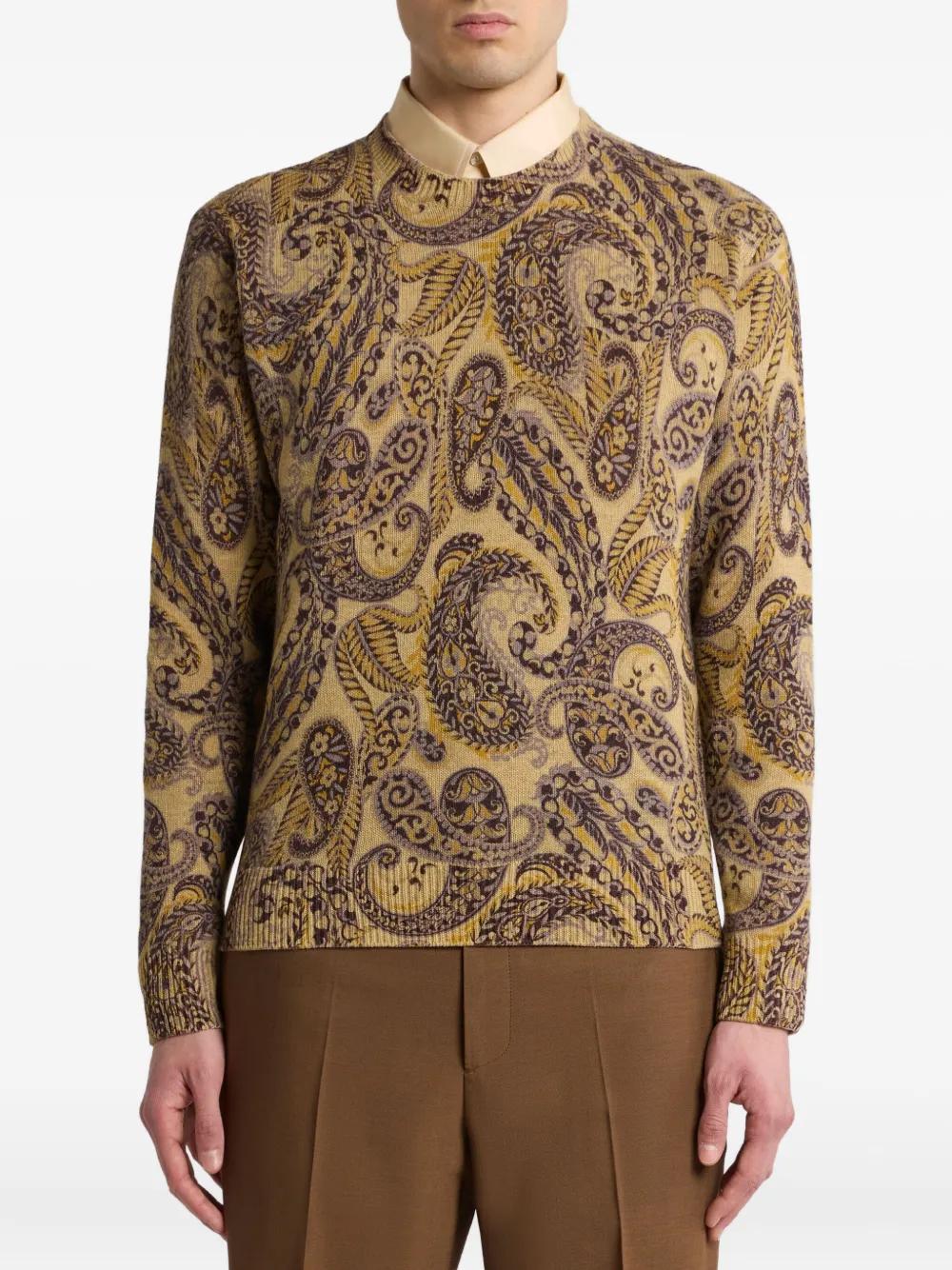 ETRO Paisley Print Wool Sweater for Men