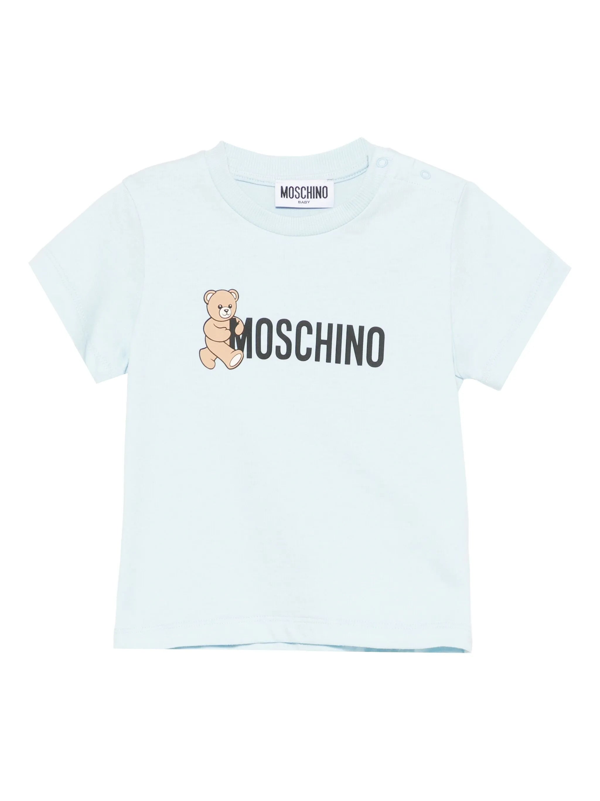 MOSCHINO KIDS Mini Teddy Bear Logo Crew Neck T-Shirt