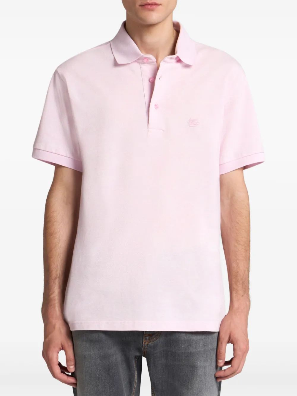 ETRO Paisley Jacquard Mini Polo Shirt for Men