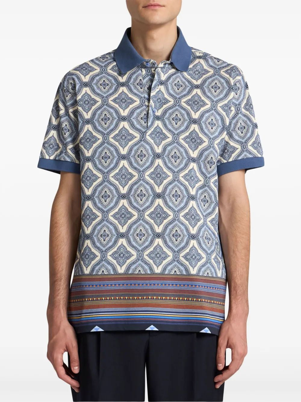 ETRO Geometric Print Polo Shirt for Men - SS25 Collection