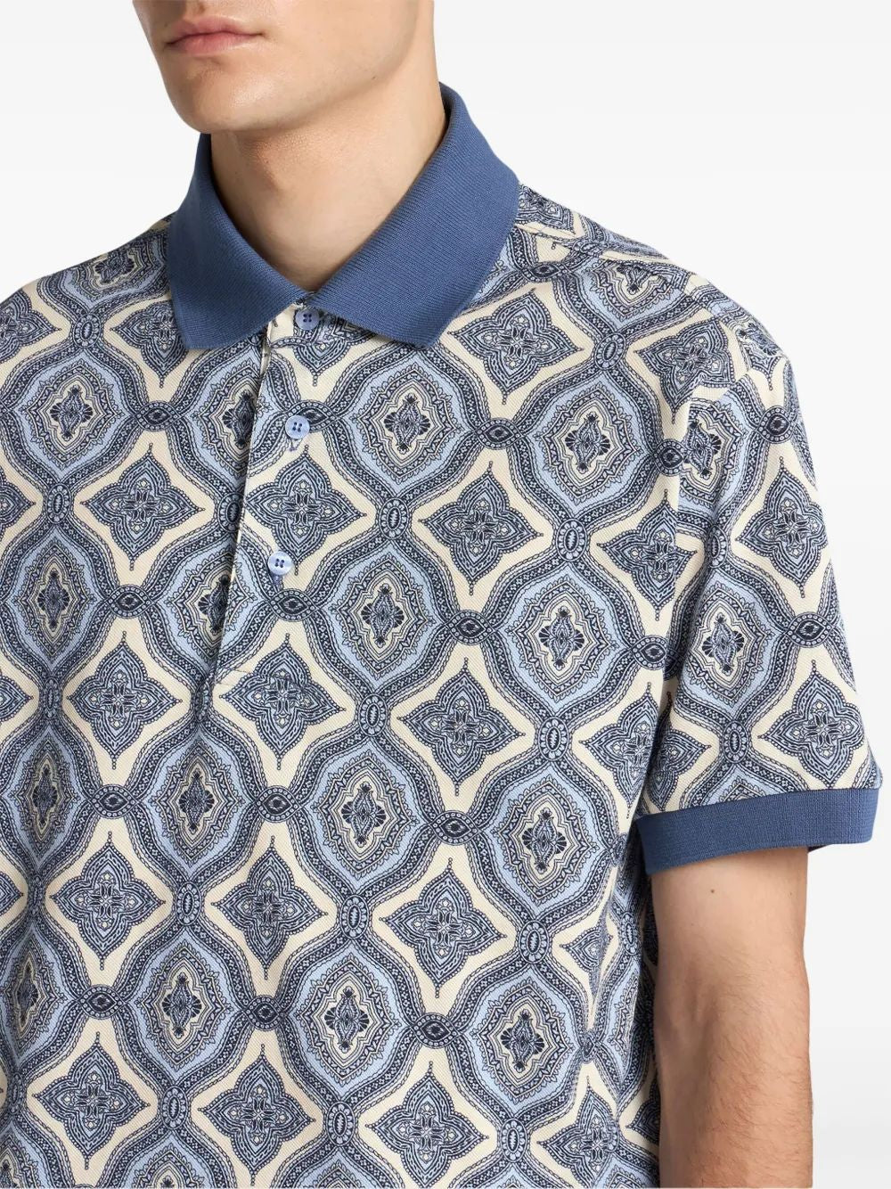 ETRO Geometric Print Polo Shirt for Men - SS25 Collection