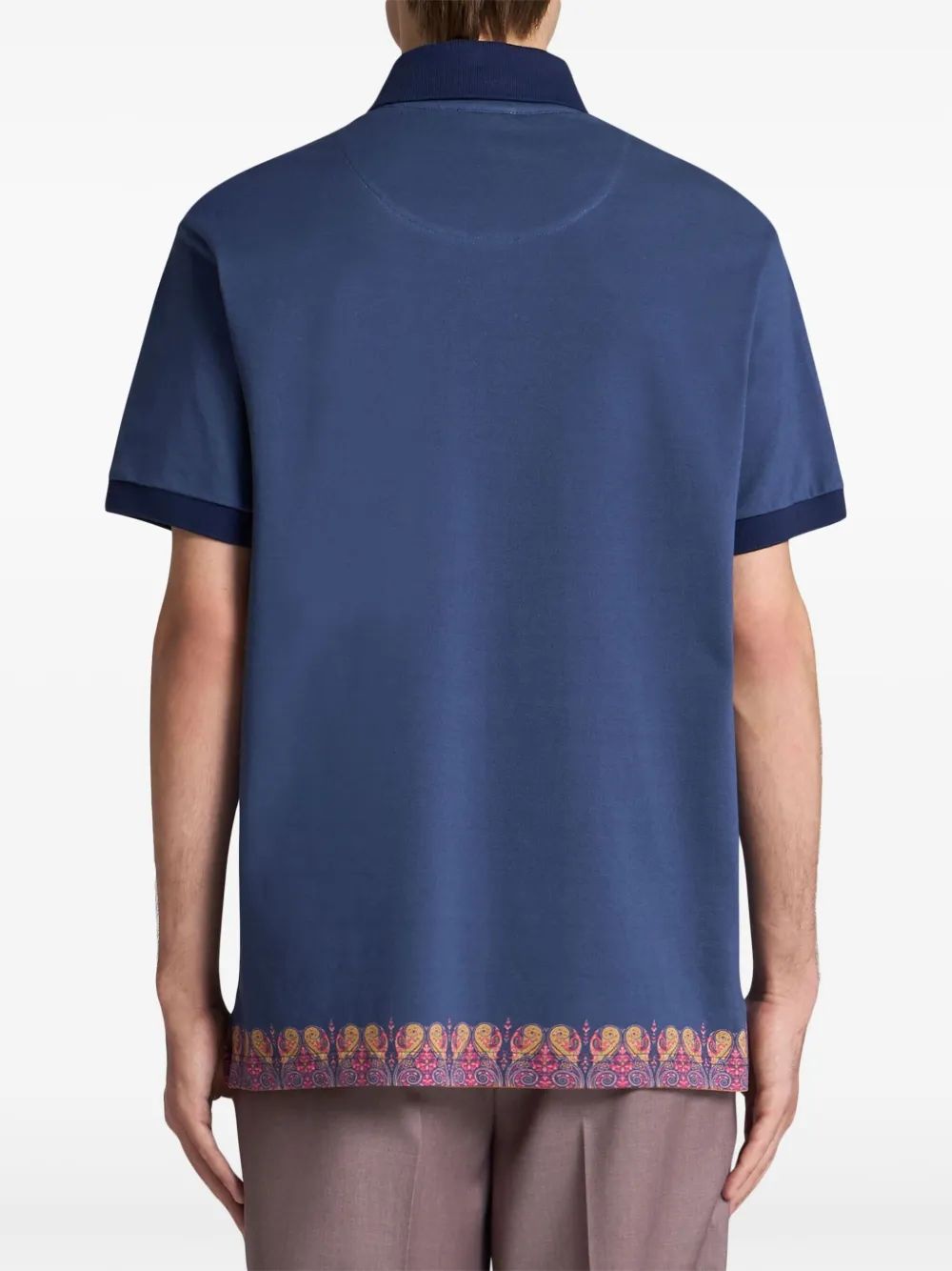 ETRO Paisley Trim Mini Polo Shirt