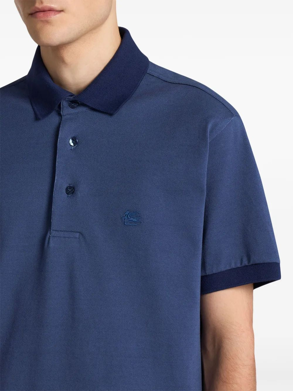 ETRO Paisley Trim Mini Polo Shirt