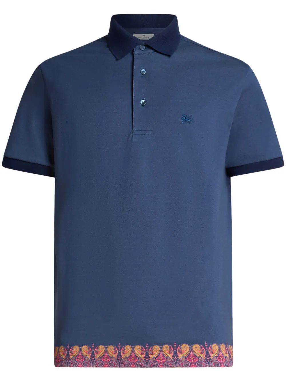 ETRO Paisley Trim Mini Polo Shirt