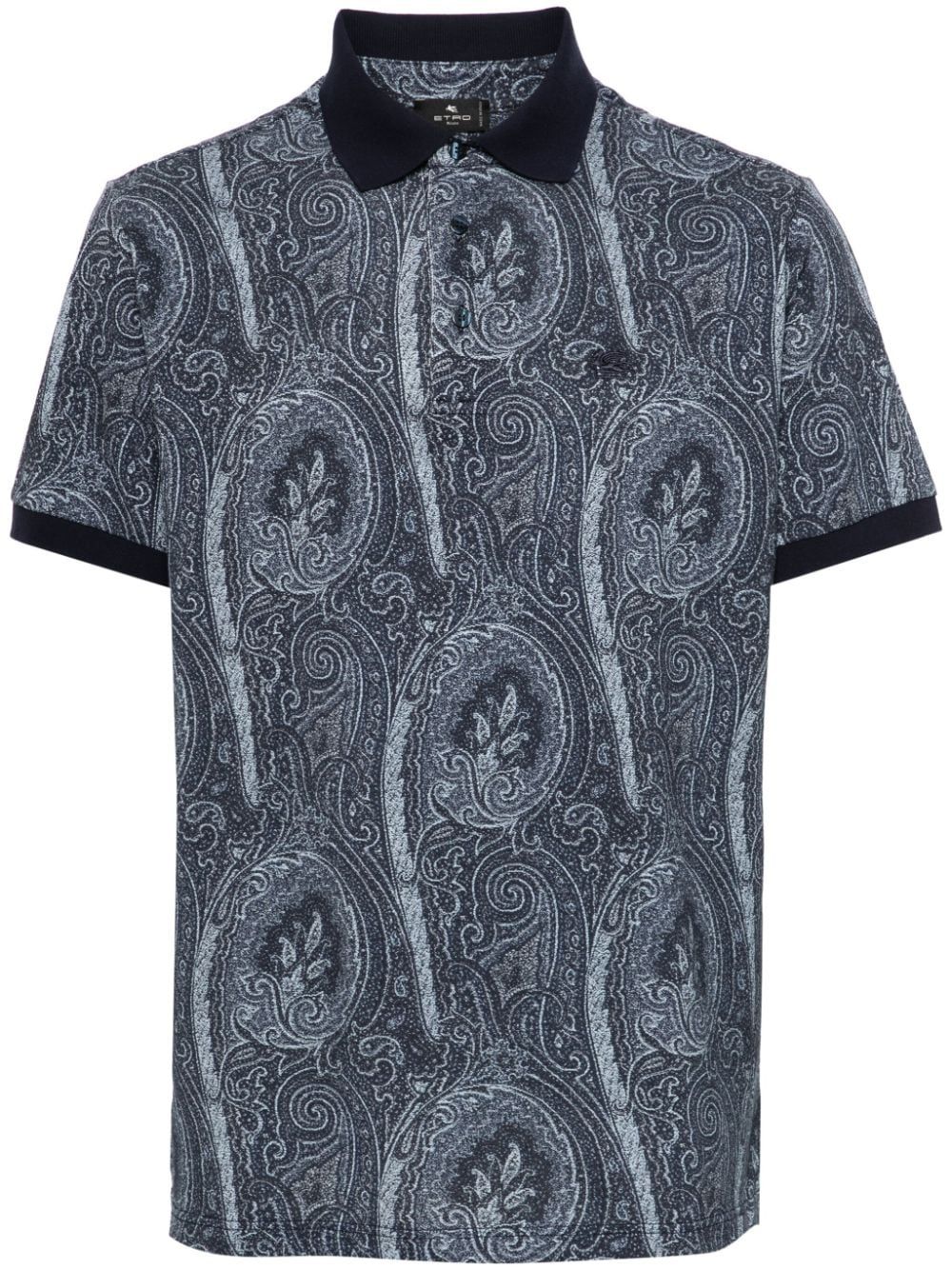 ETRO Men's Mini Print Polo Shirt