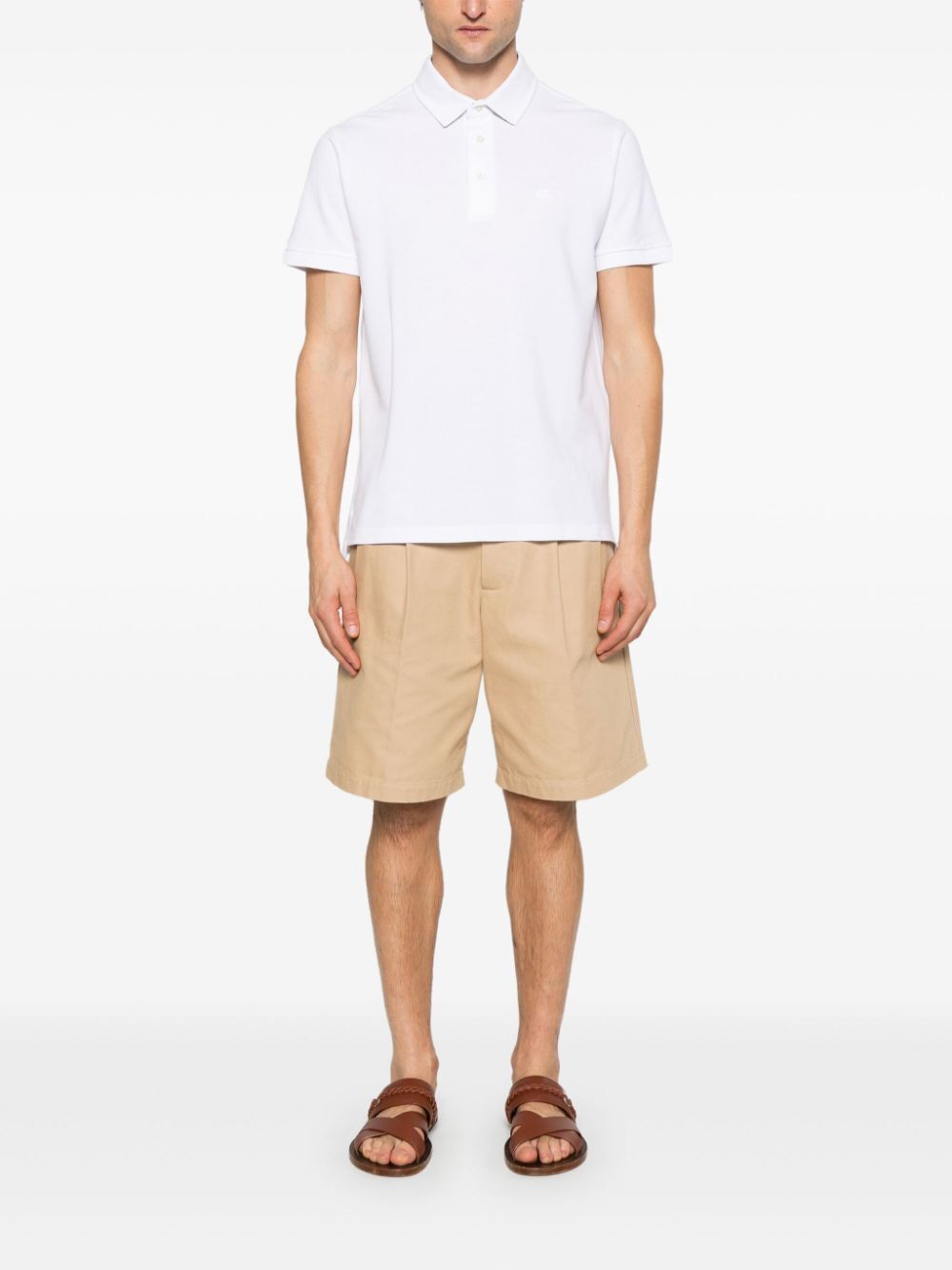 ETRO Embroidered Pegasus Mini Polo Shirt for Men