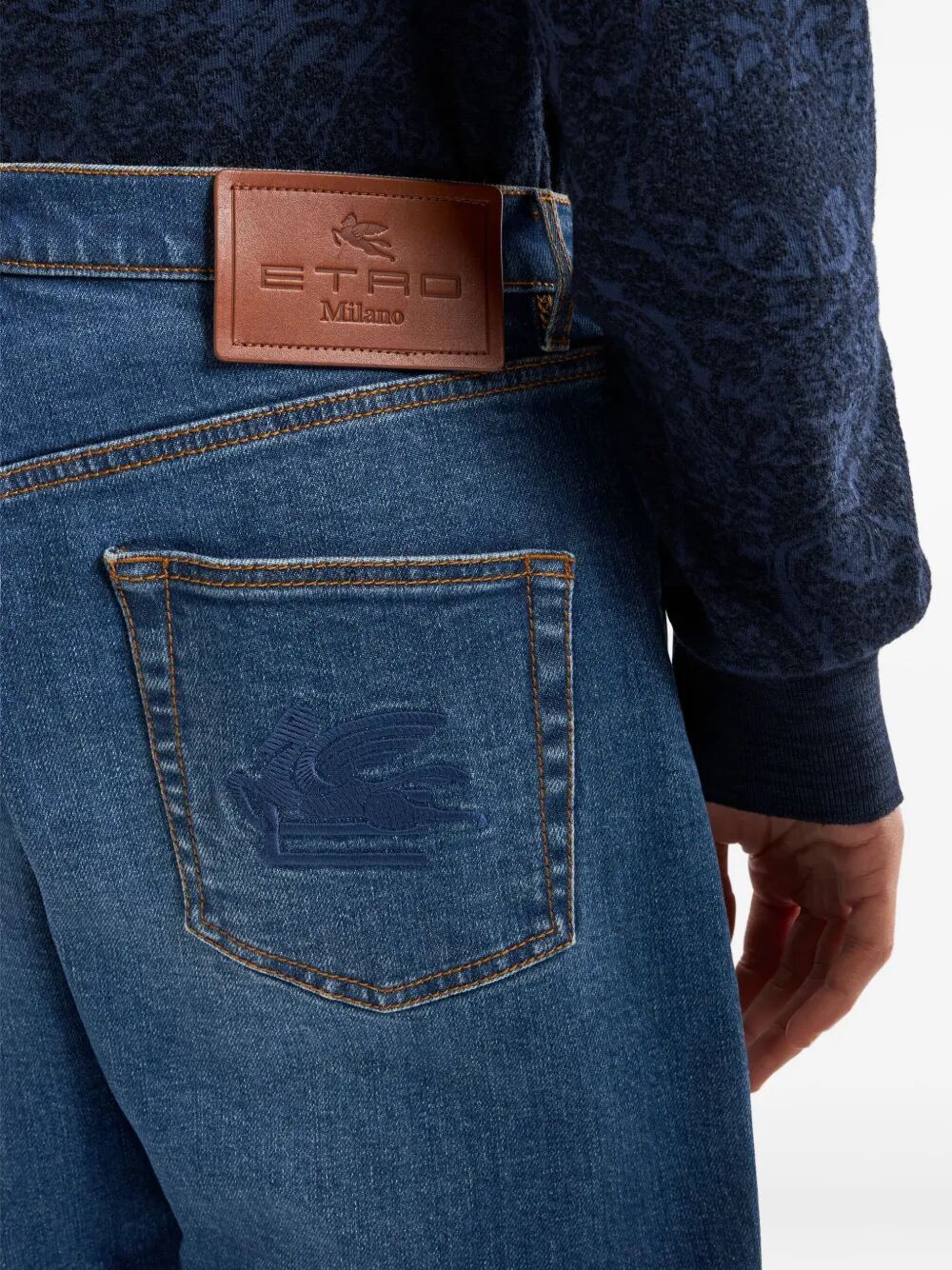 ETRO Straight-Leg Jeans with Pegasus Design