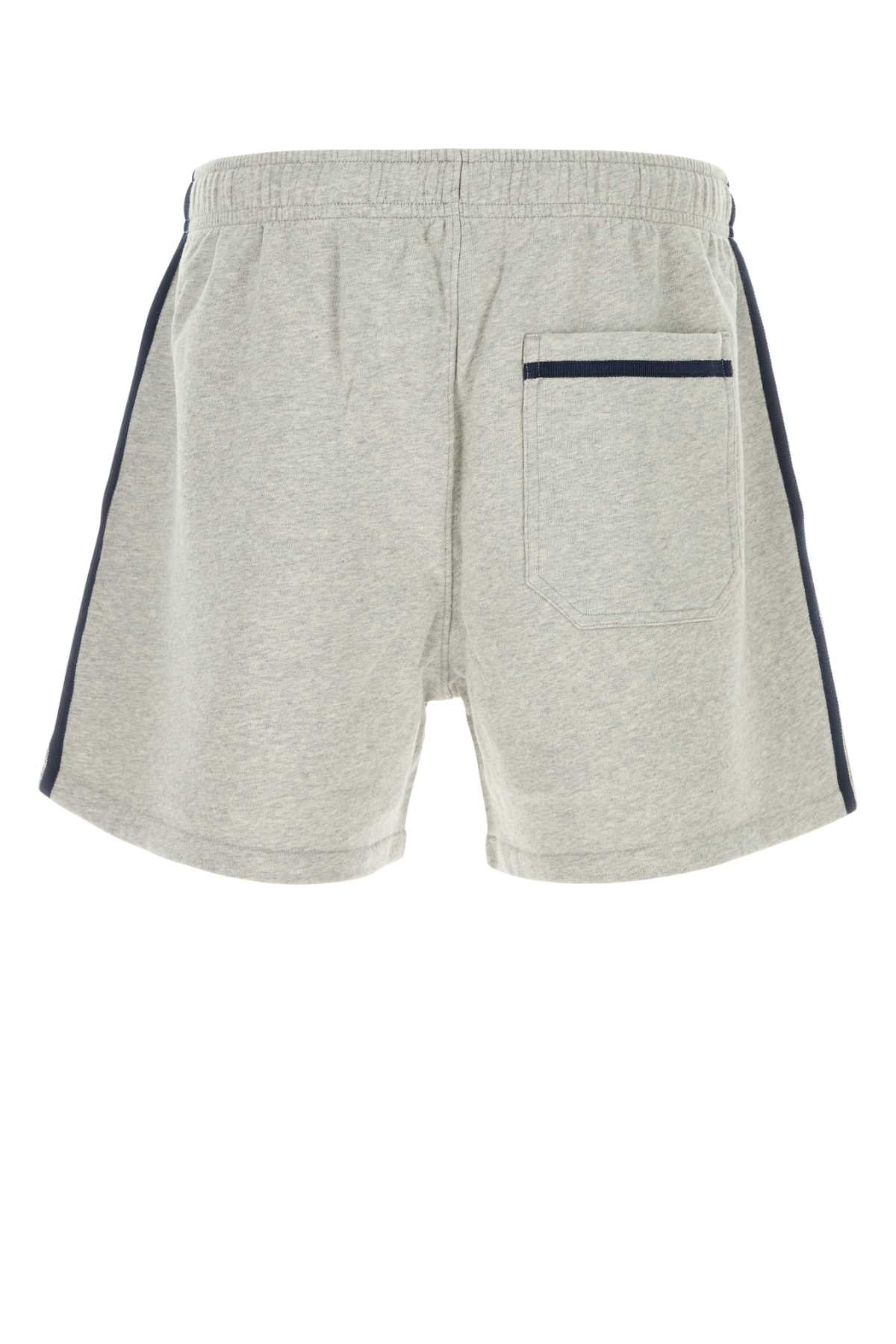 BODE Men's Cotton Mini Bermuda Shorts with Side Stripe