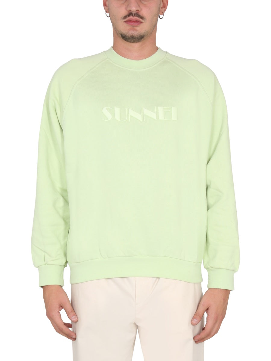 SUNNEI Crewneck Sweatshirt with Front Logo Print