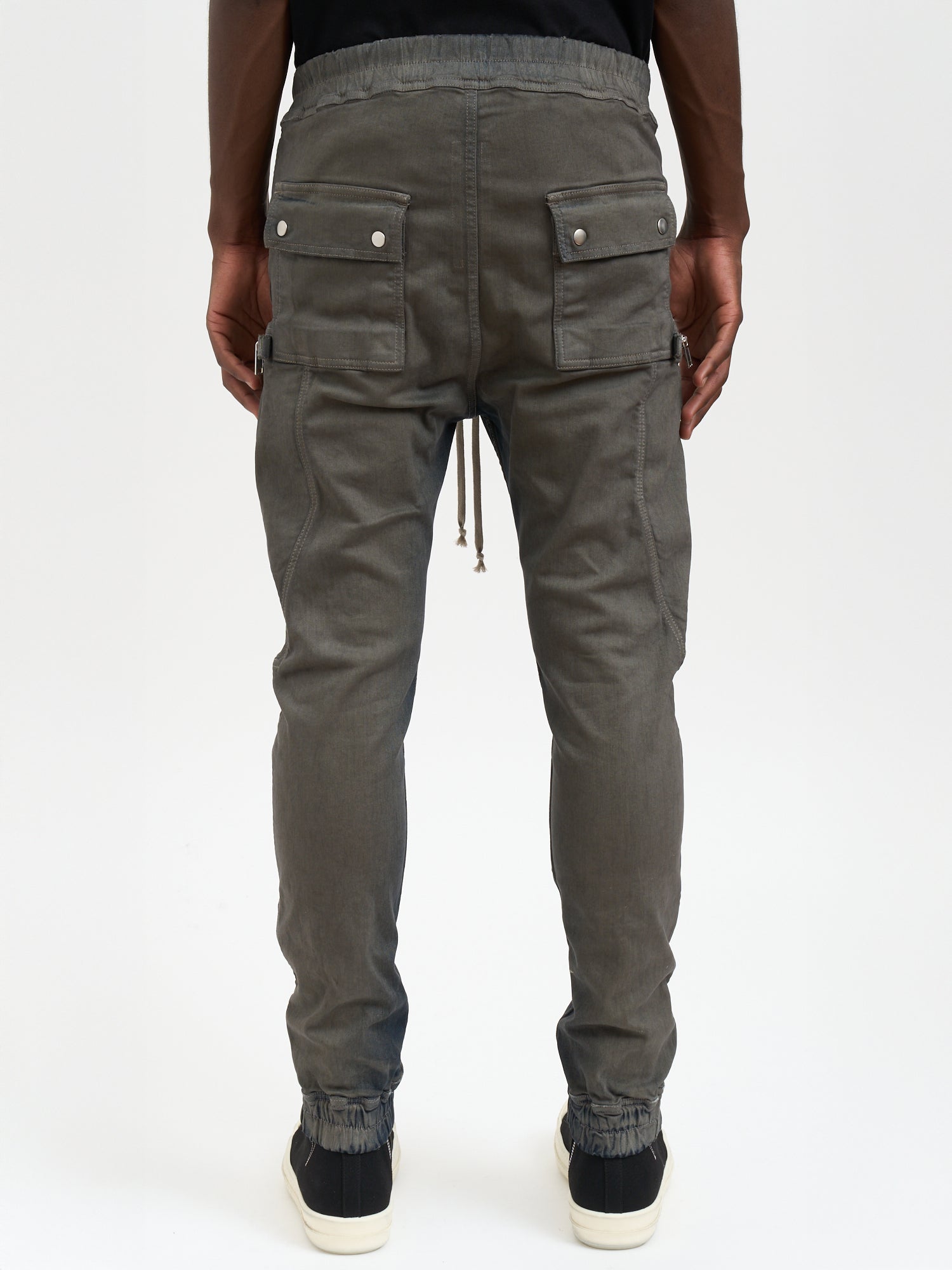 RICK OWENS Bauhaus Cargo Dark Dust Denim Pants - Size 48