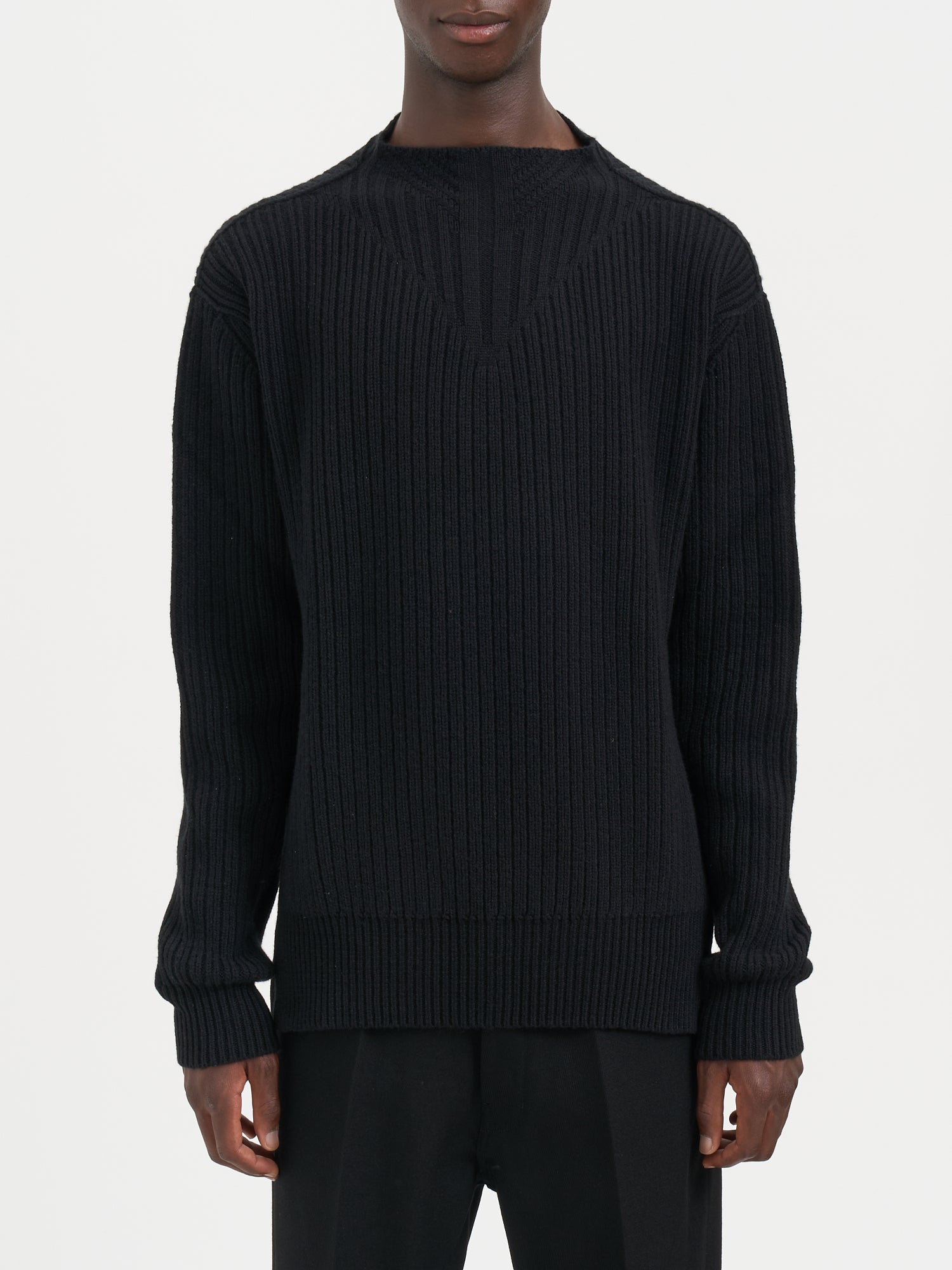 RICK OWENS Fisherman Round Neck Slim Sweater - Medium