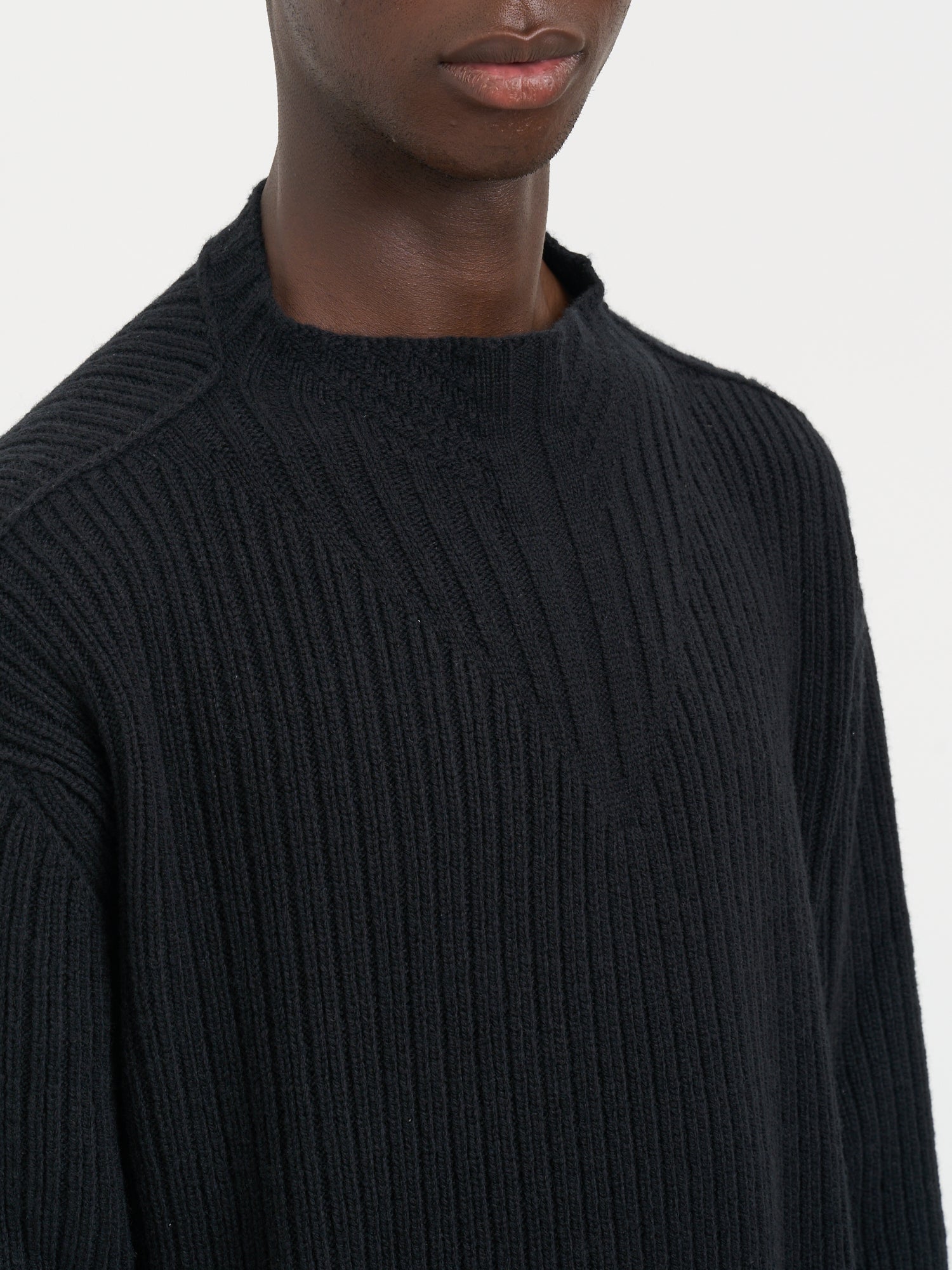 RICK OWENS Fisherman Round Neck Slim Sweater - Medium