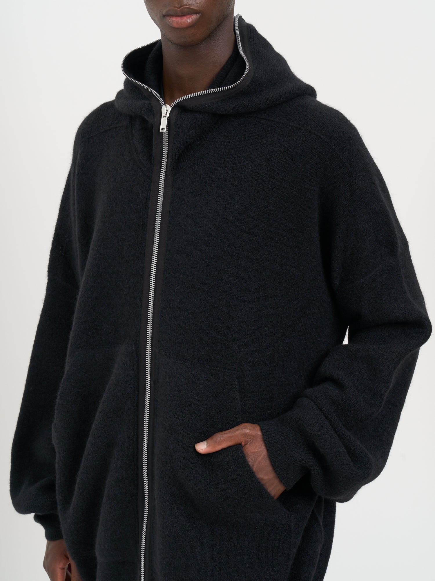 RICK OWENS Oversized Gimp Hoodie Zip Jacket - Medium