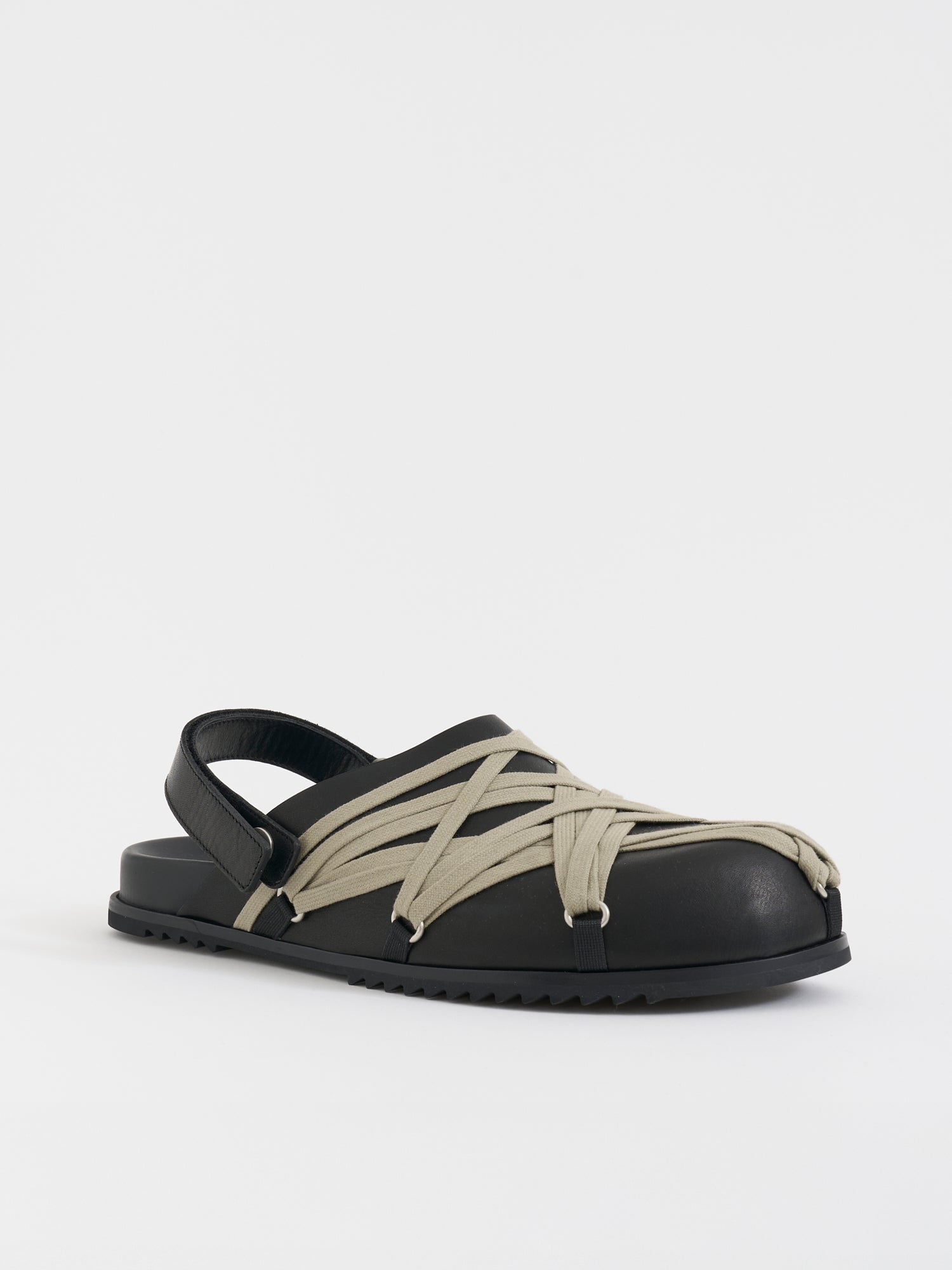 RICK OWENS Flat Granola Leather Sandals for Men