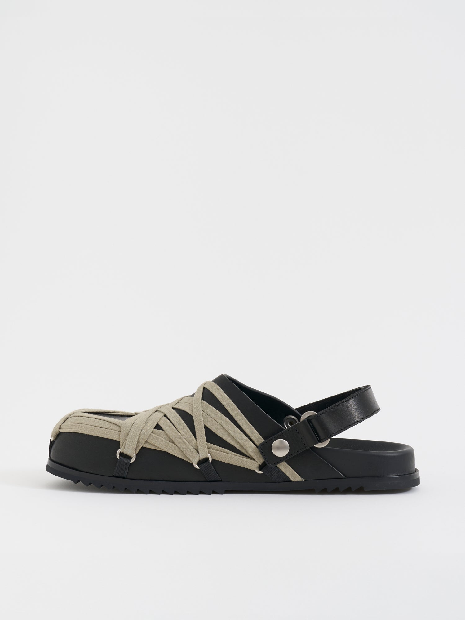 RICK OWENS Flat Granola Leather Sandals for Men