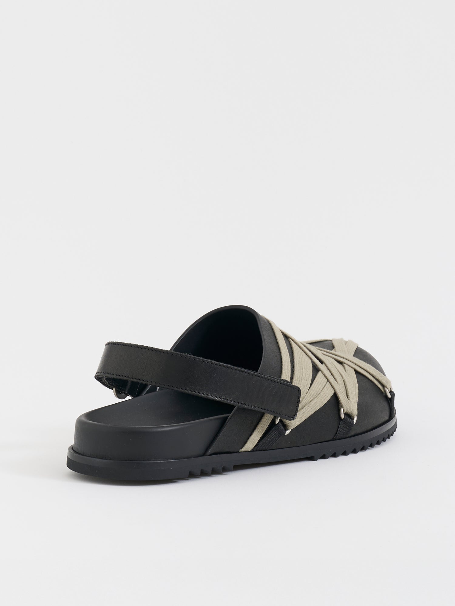 RICK OWENS Flat Granola Leather Sandals for Men
