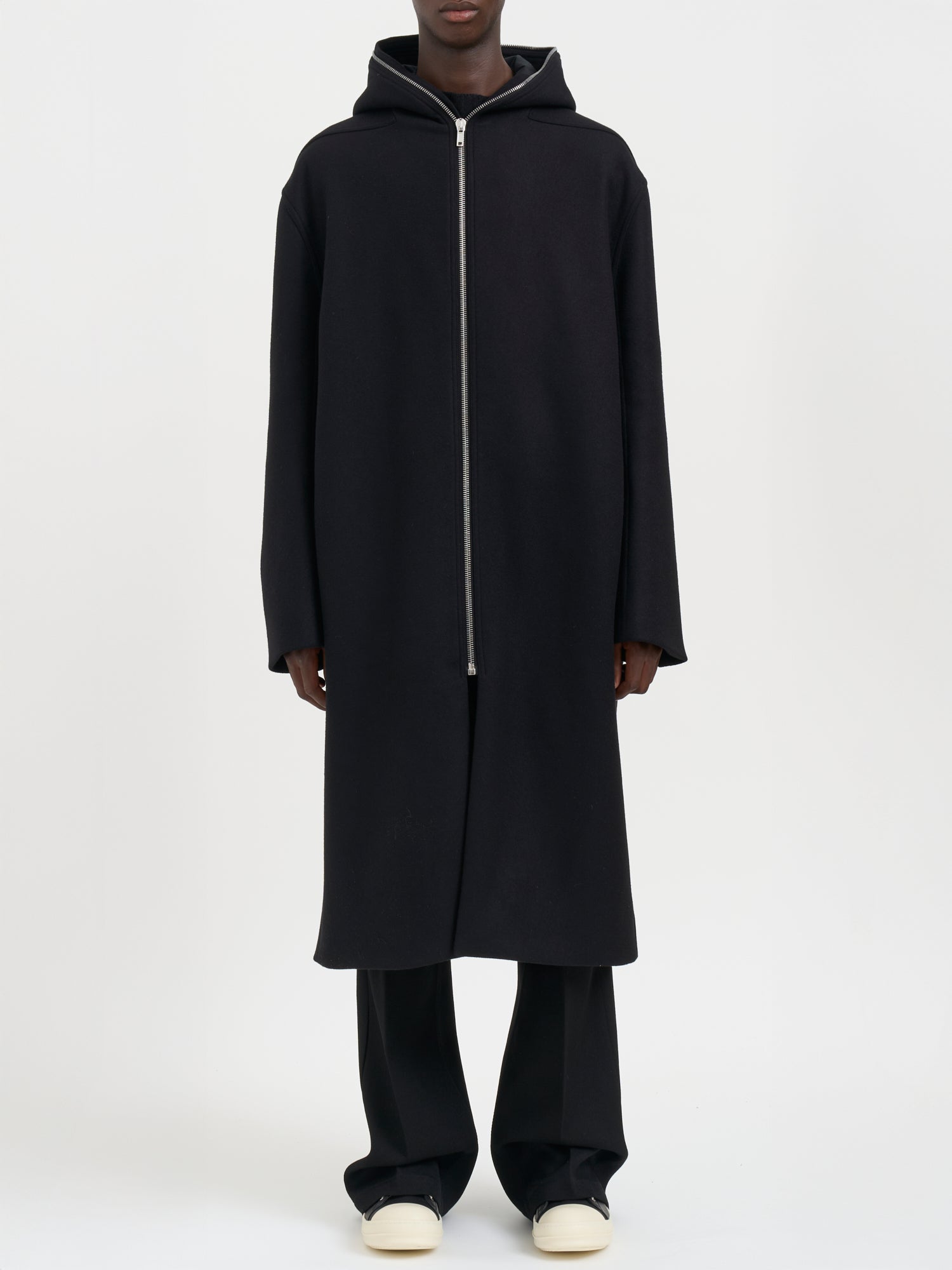 RICK OWENS Adjustable Hooded Wool Jacket for Men - FW25 Collection