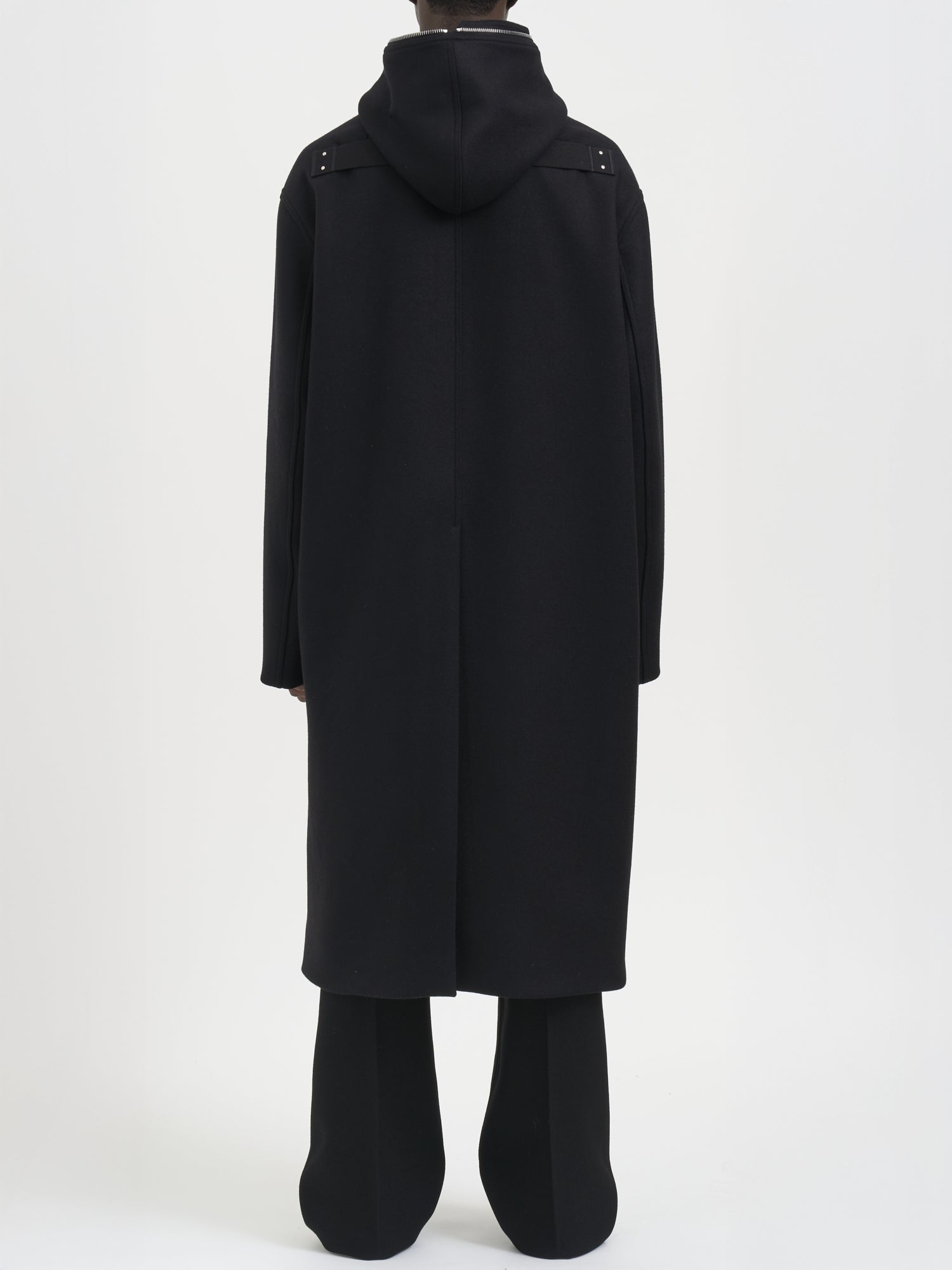 RICK OWENS Adjustable Hooded Wool Jacket for Men - FW25 Collection