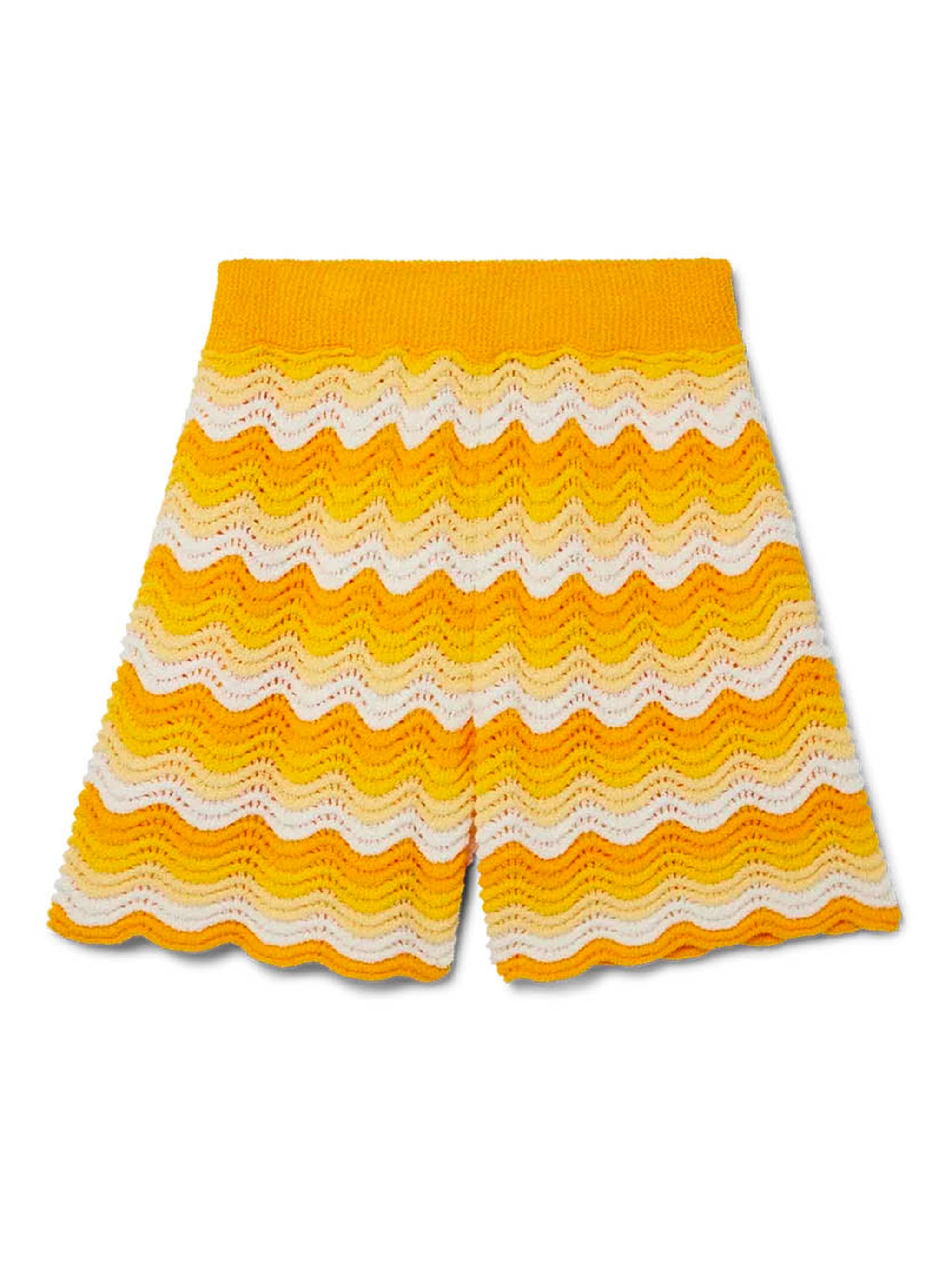 CASABLANCA Wavy Gradient Crochet Shorts - Size M
