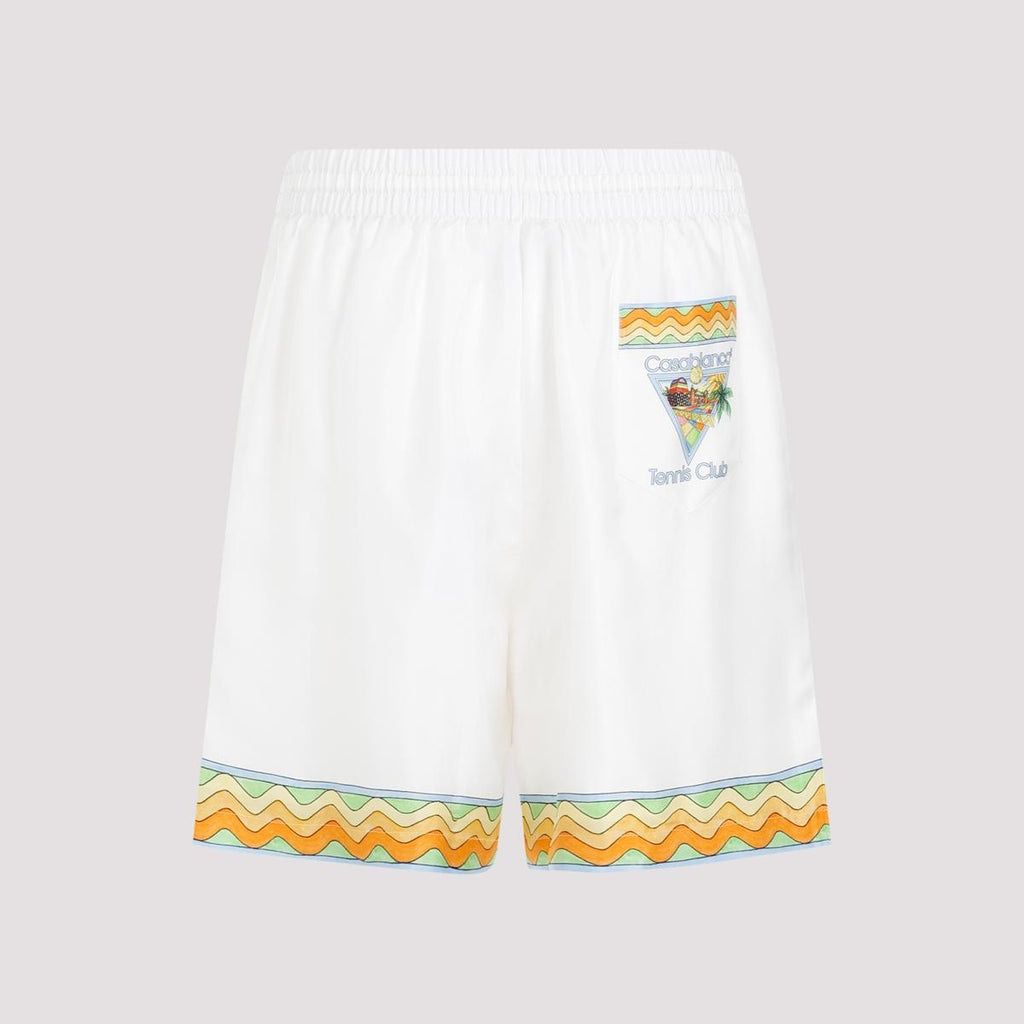 CASABLANCA Mini Drawstring Silk Shorts